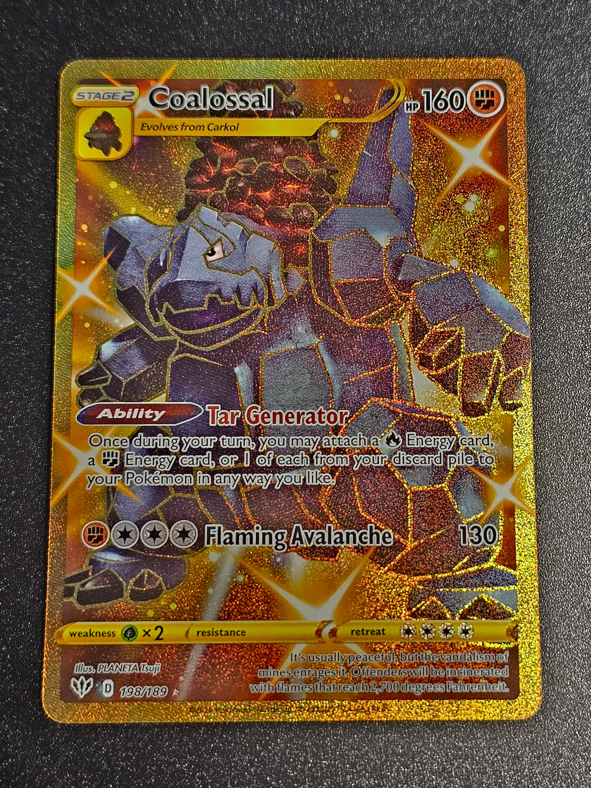 Pokemon TCG - Coalossal 198/189 Darkness Ablaze
