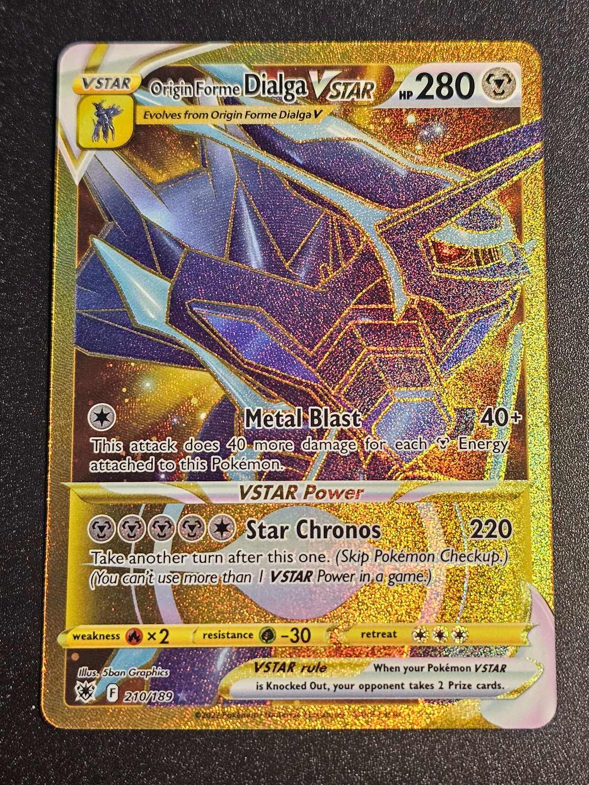 Pokemon TCG - Origin Forme Dialga VSTAR 210/189 Astral Radiance