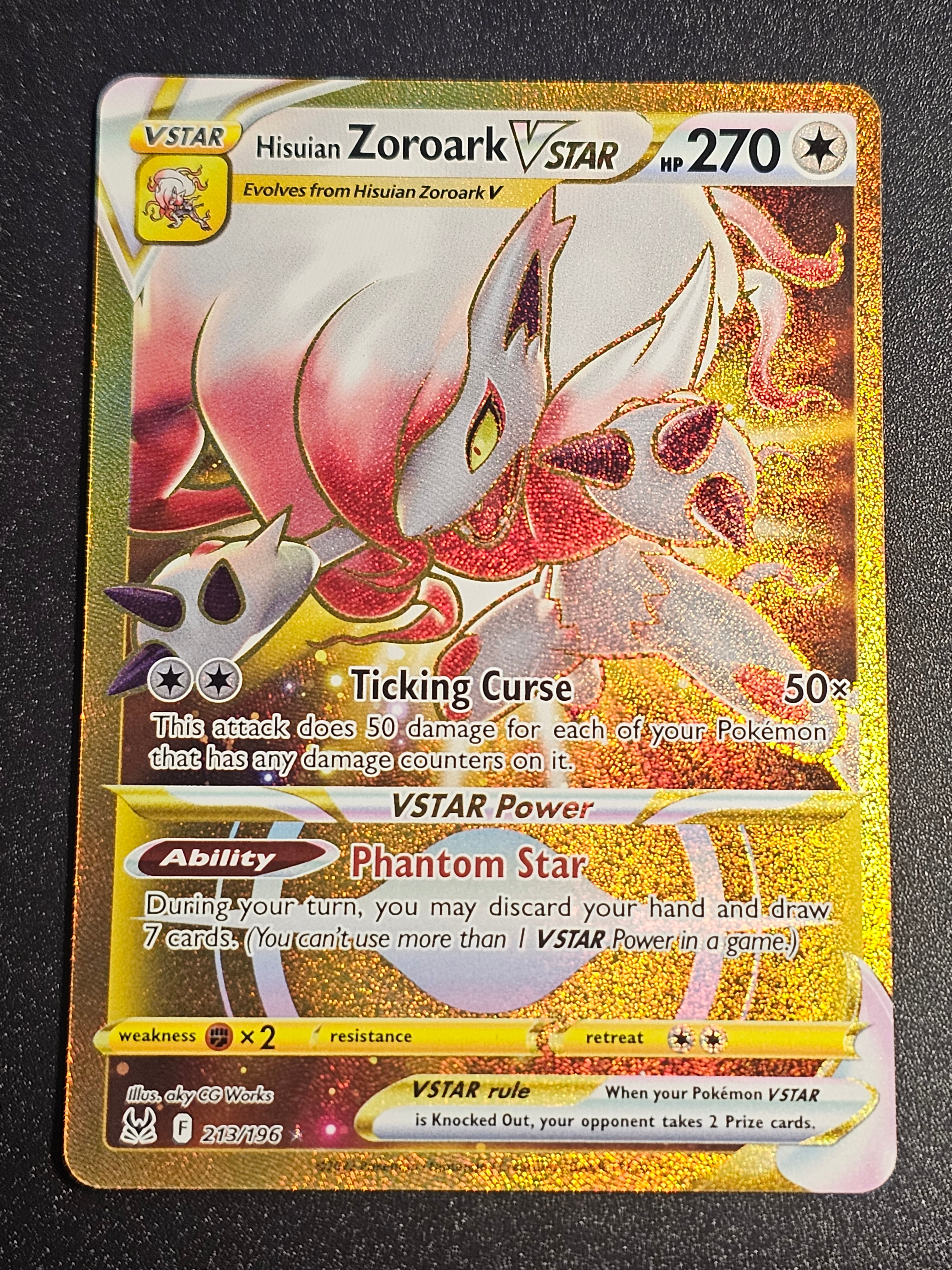 Pokemon TCG - Hisuian Zoroark VSTAR 213/196 Lost Origin