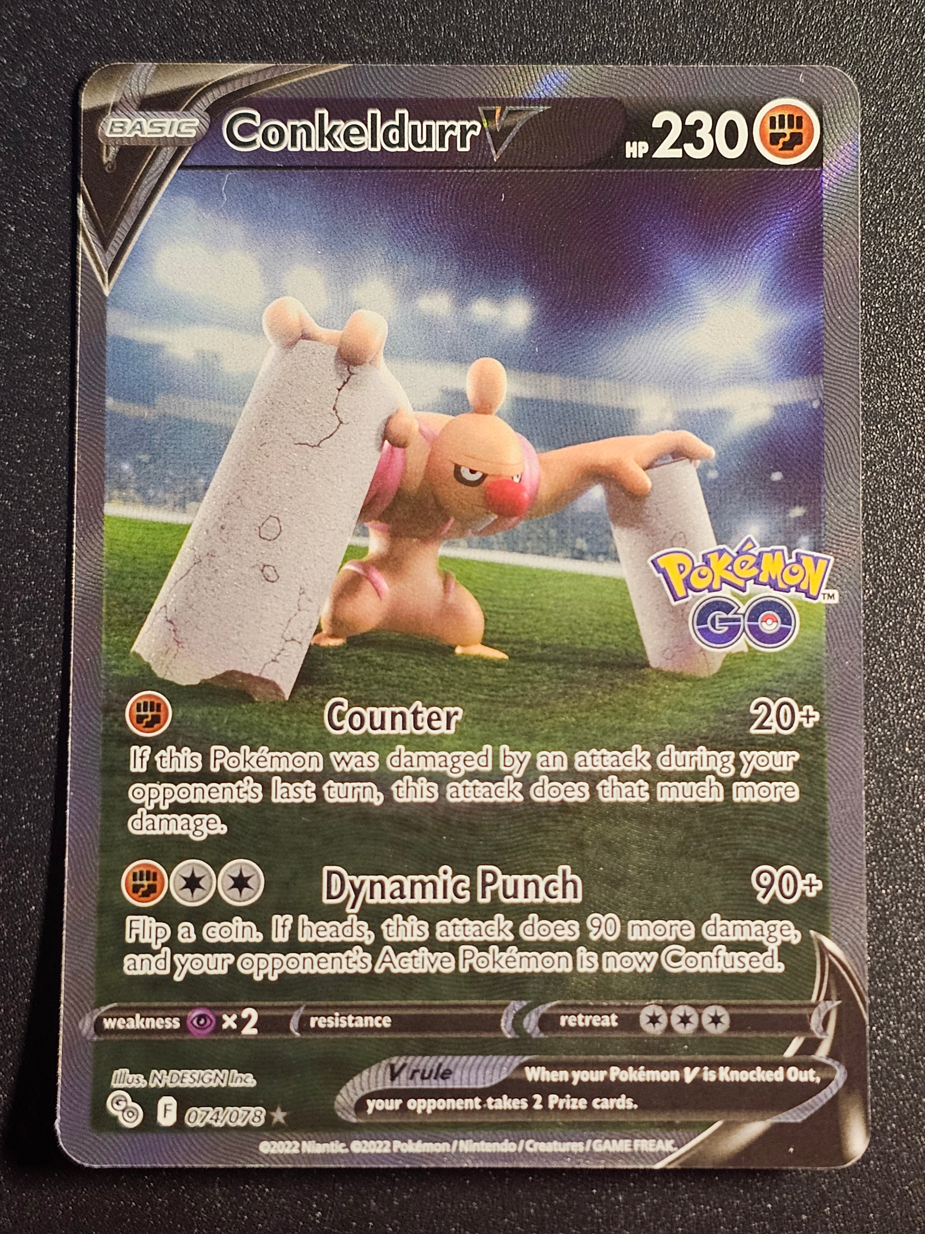 Pokemon TCG - Conkeldurr V 074/078 Pokemon Go
