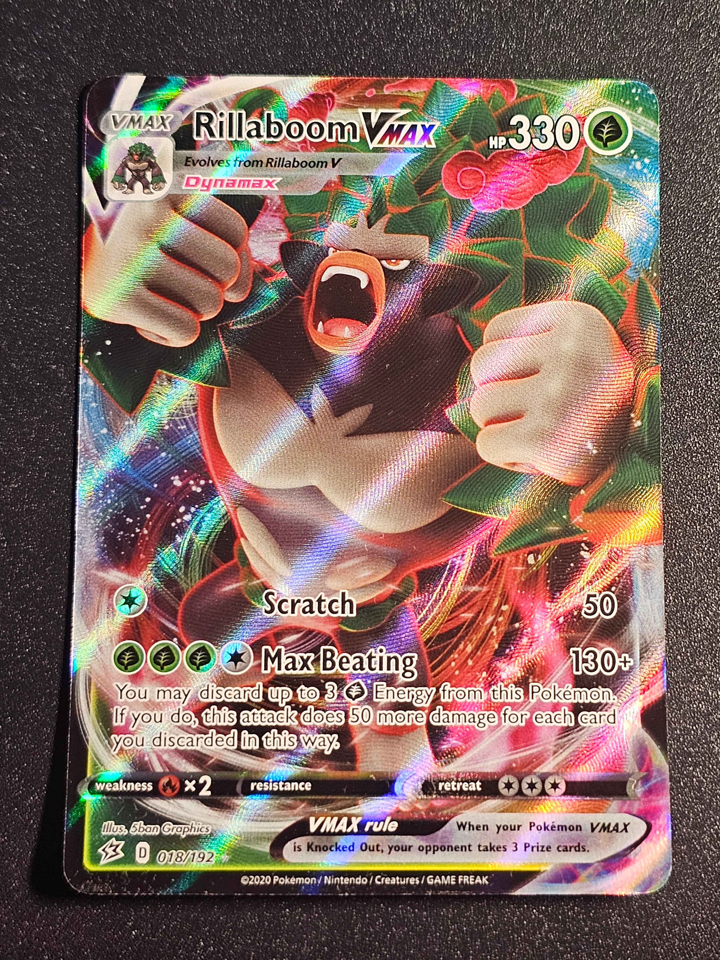 Pokemon TCG - Rillaboom VMAX 018/192 Rebel Clash