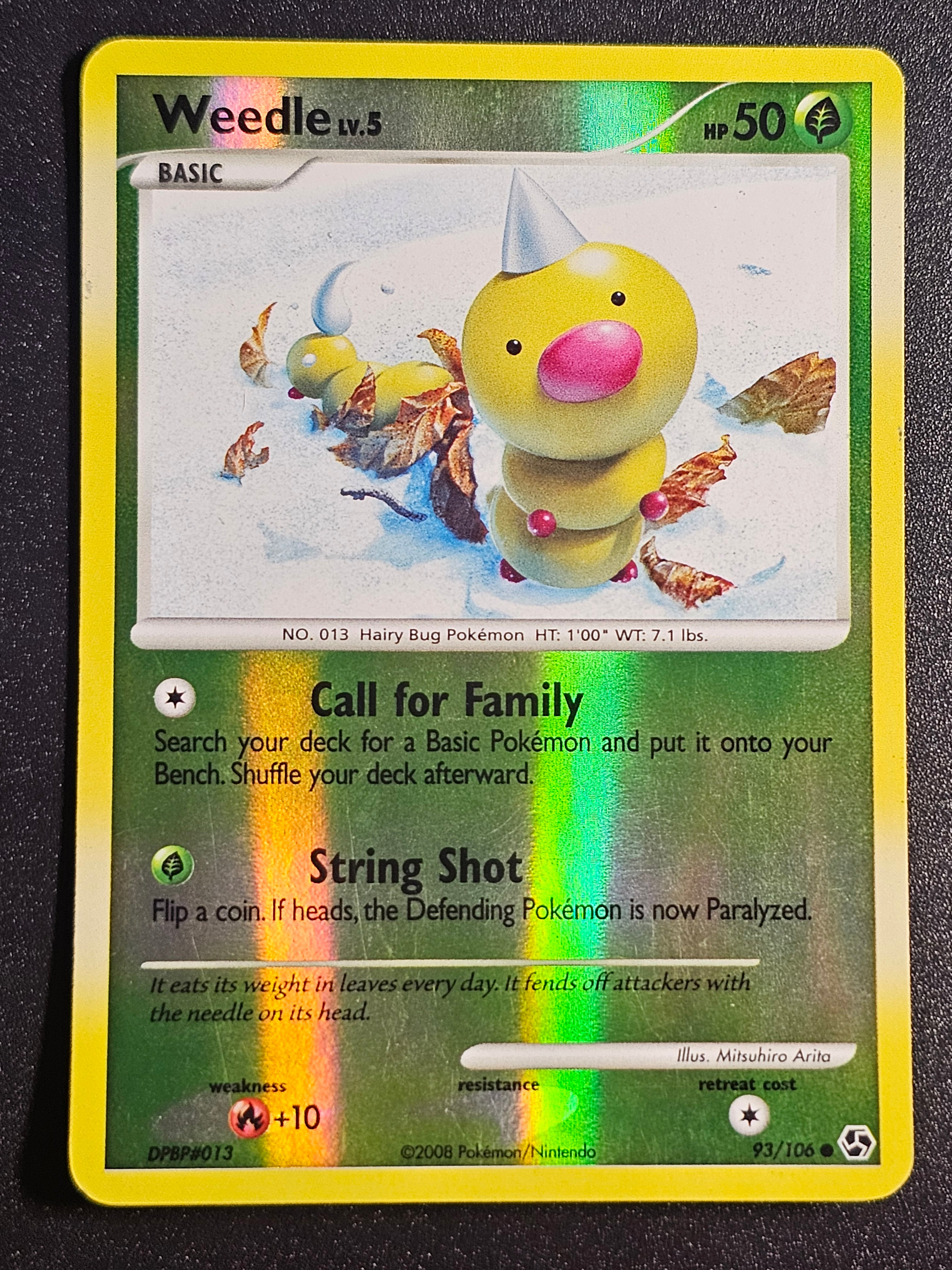 Pokemon TCG - Weedle 93/106 Reverse Holo Great Encounters