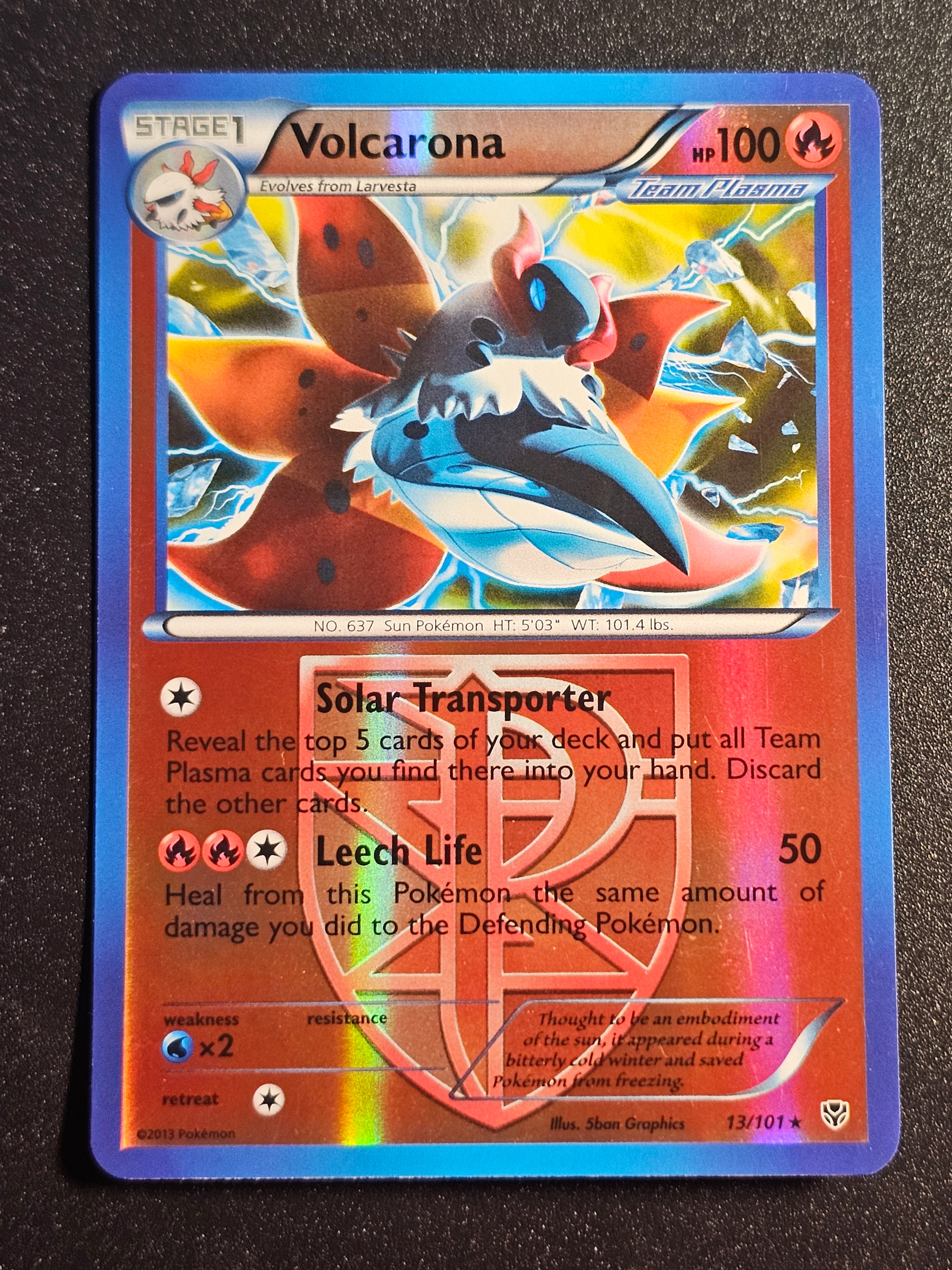 Pokemon TCG - Volcarona 13/101 Reverse Holo Plasma Blast