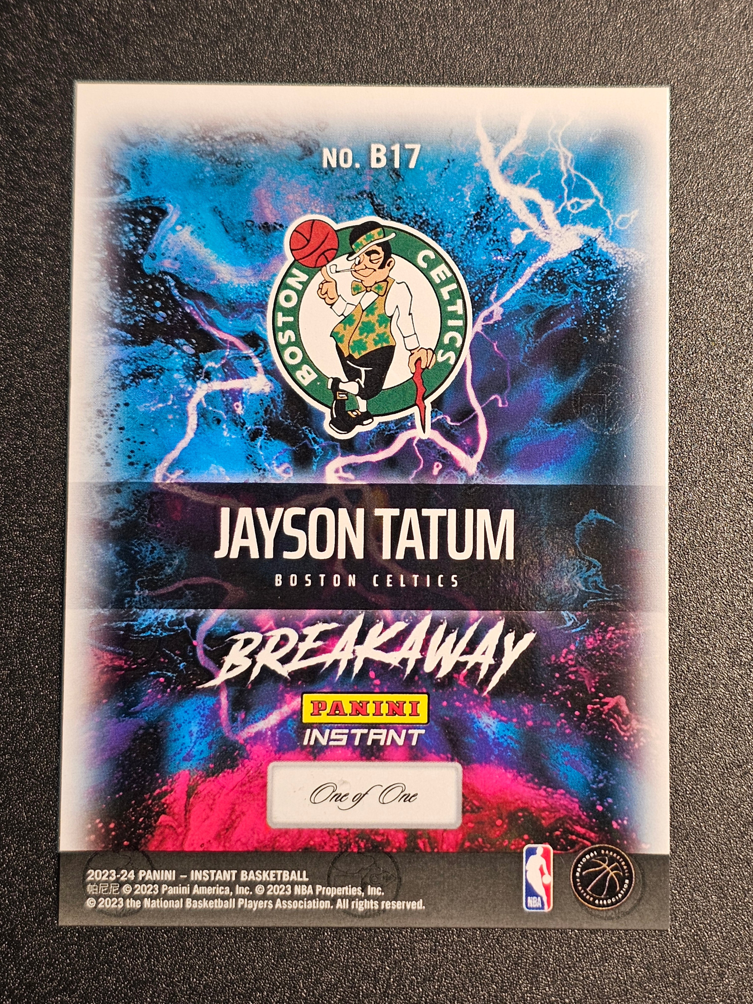 2023 Panini Instant Breakaway Jayson Tatum Celtics one of one