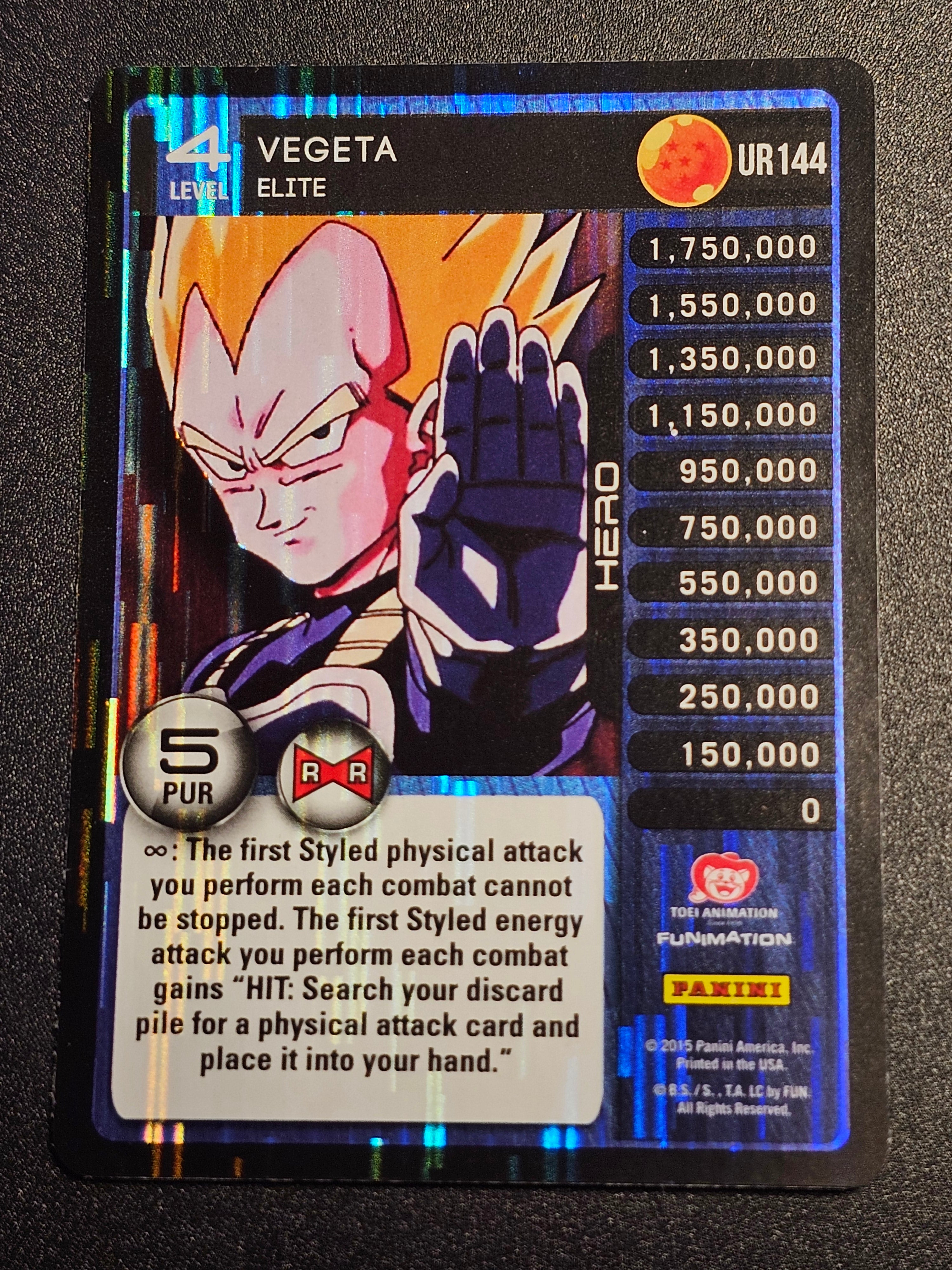 Dragon Ball Z Panini - Vegeta Elite UR144
