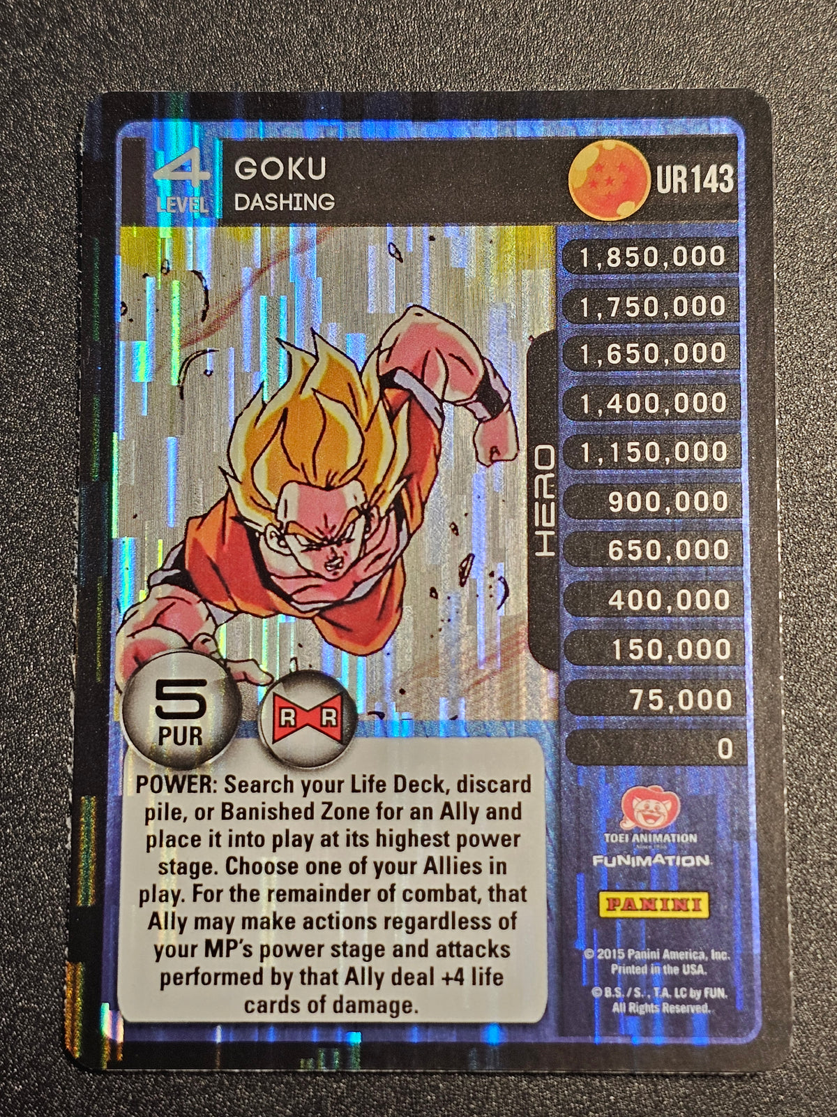 Dragon Ball Z Panini - Goku Dashing UR143
