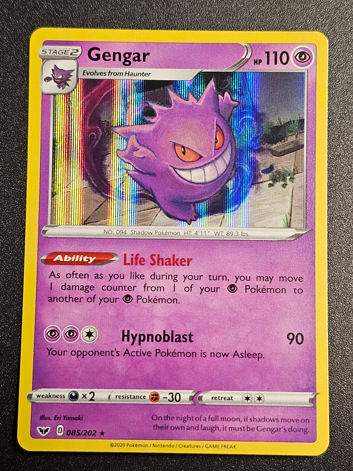 Pokemon TCG - Gengar 85/202 Holo Sword & Shield