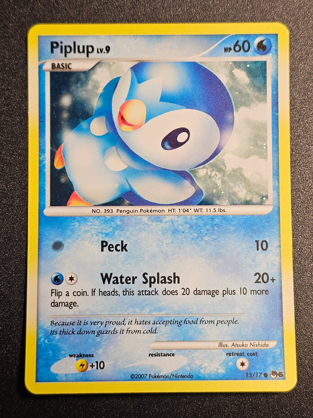 Pokemon TCG - Piplup 15/17 Pop Series 6 Holo
