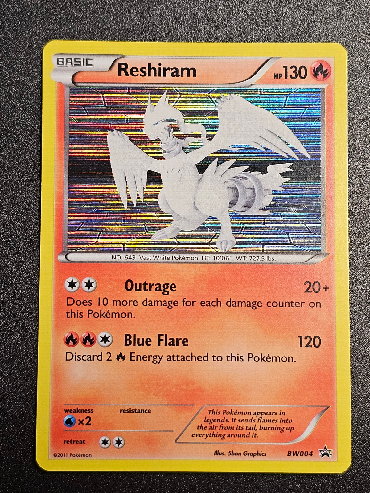 Pokemon TCG - Reshiram Holo BW004 Promo