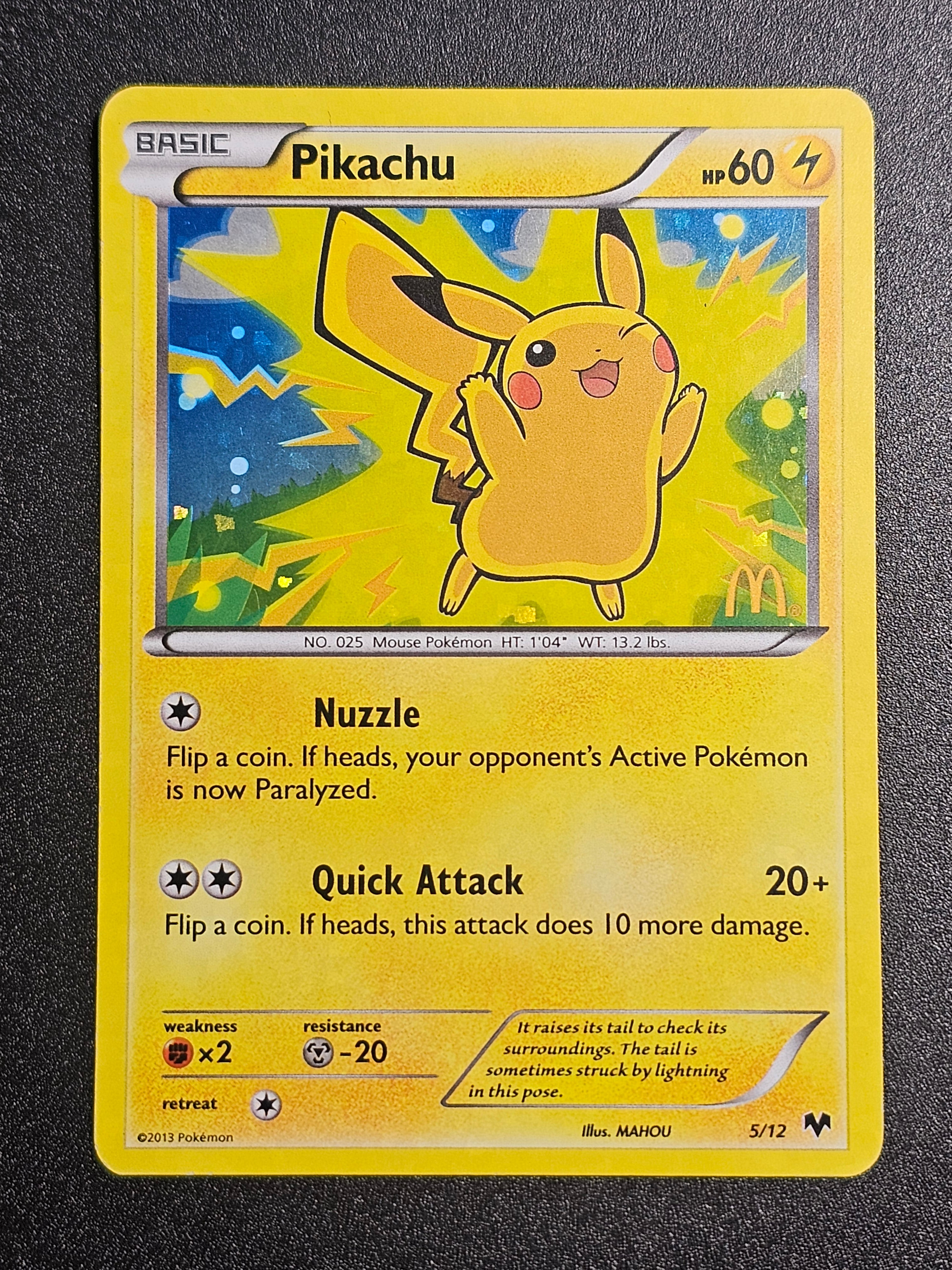 Pokemon TCG - Pikachu 5/12 Holo Mcdonalds Promo