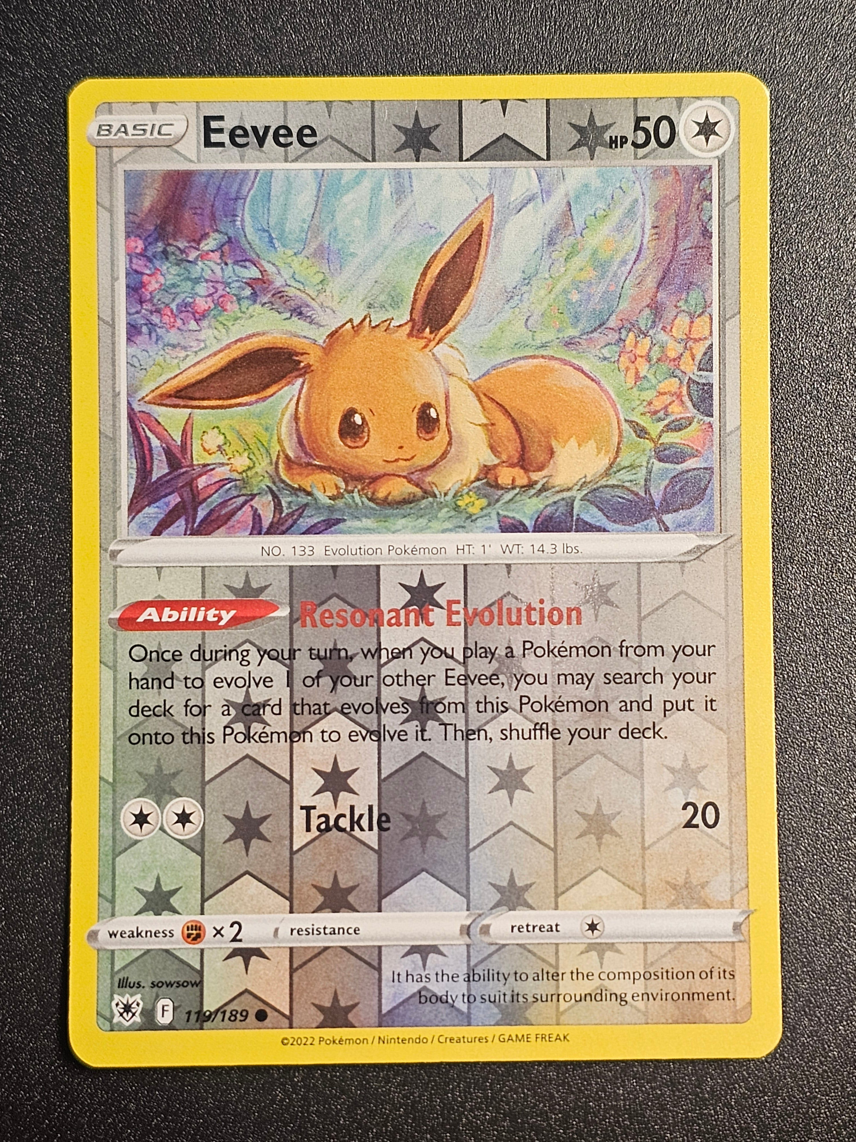 Pokemon TCG - Eevee 119/189 Reverse Holo Astral Radiance