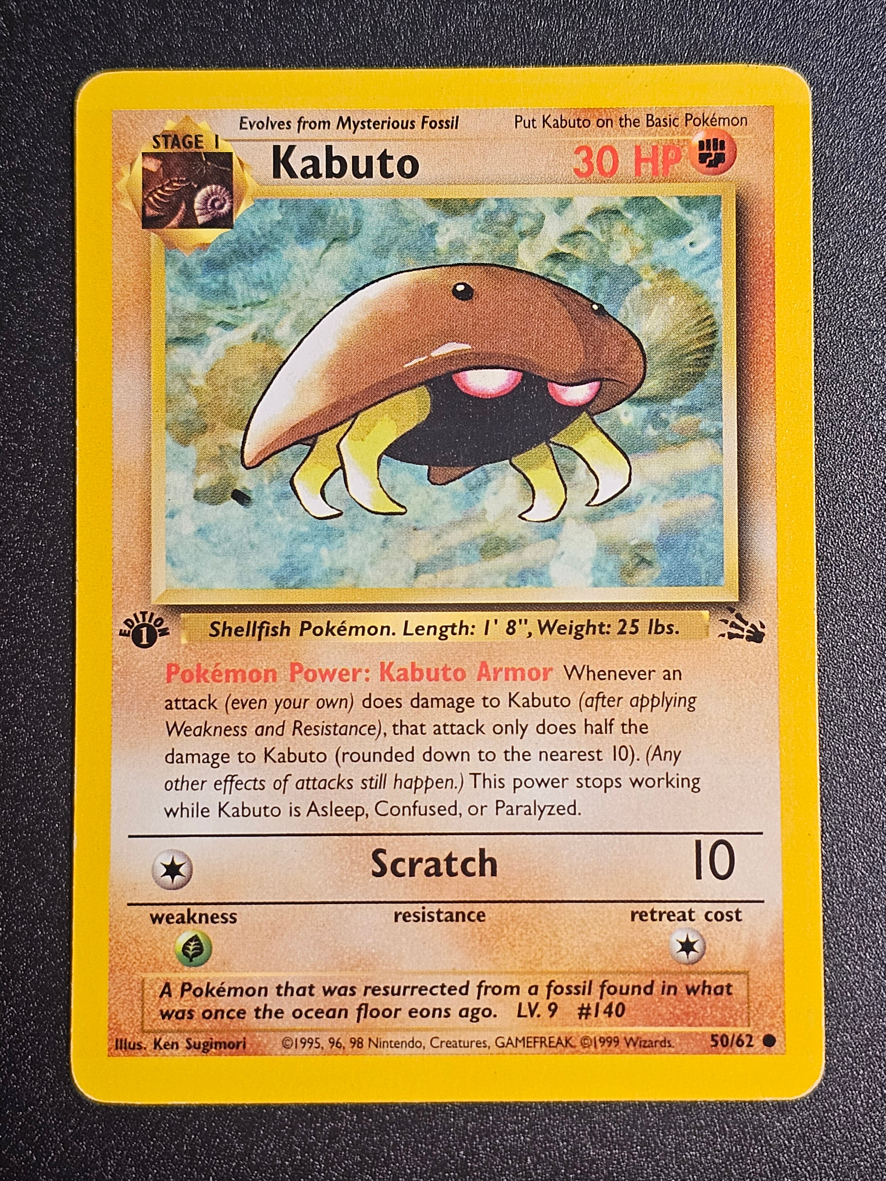 Pokemon TCG - Kabutops 50/62 Fossil 1st Edition