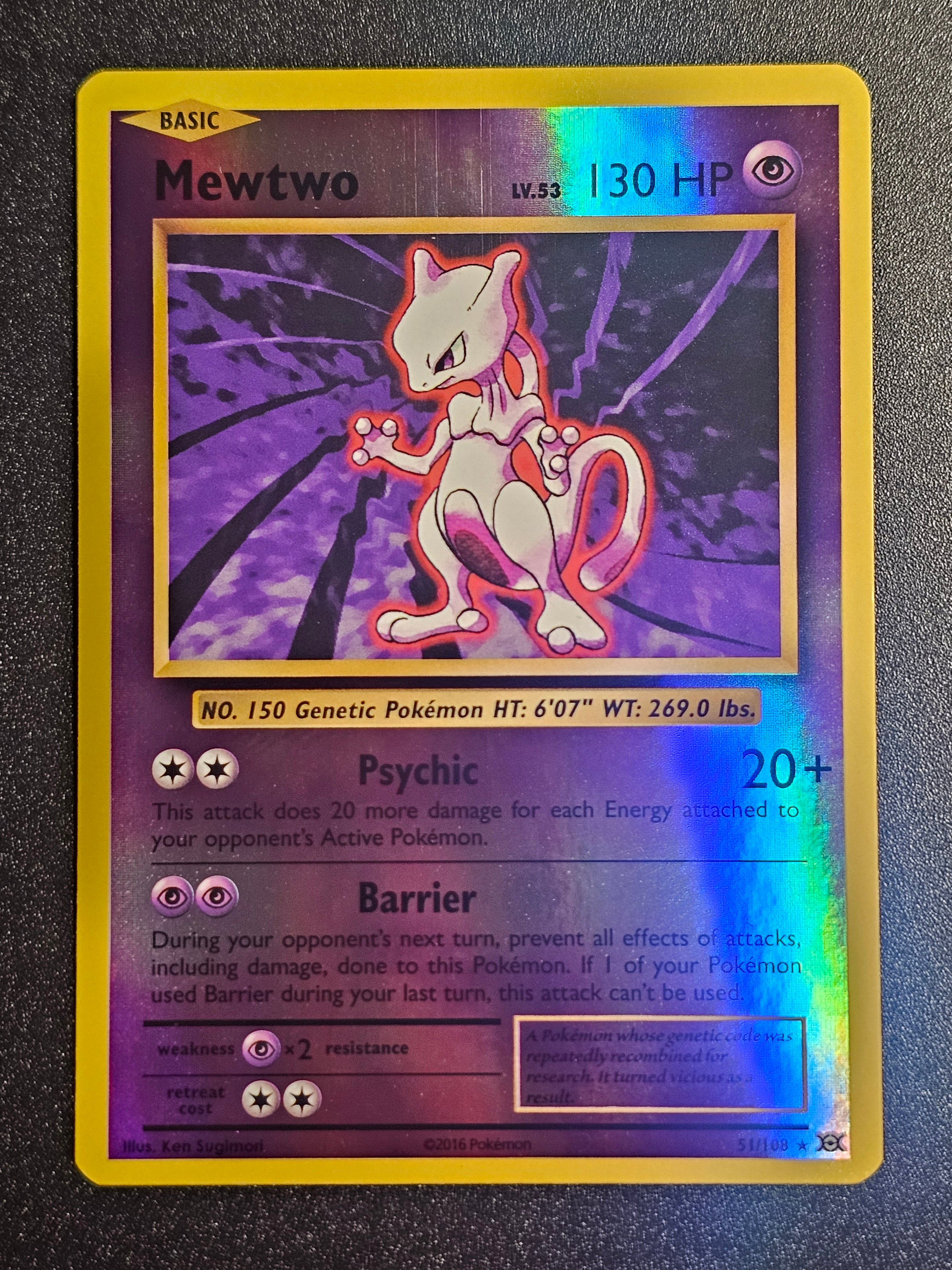 Pokemon TCG - Mewtwo 51/108 Reverse Holo Evolutions