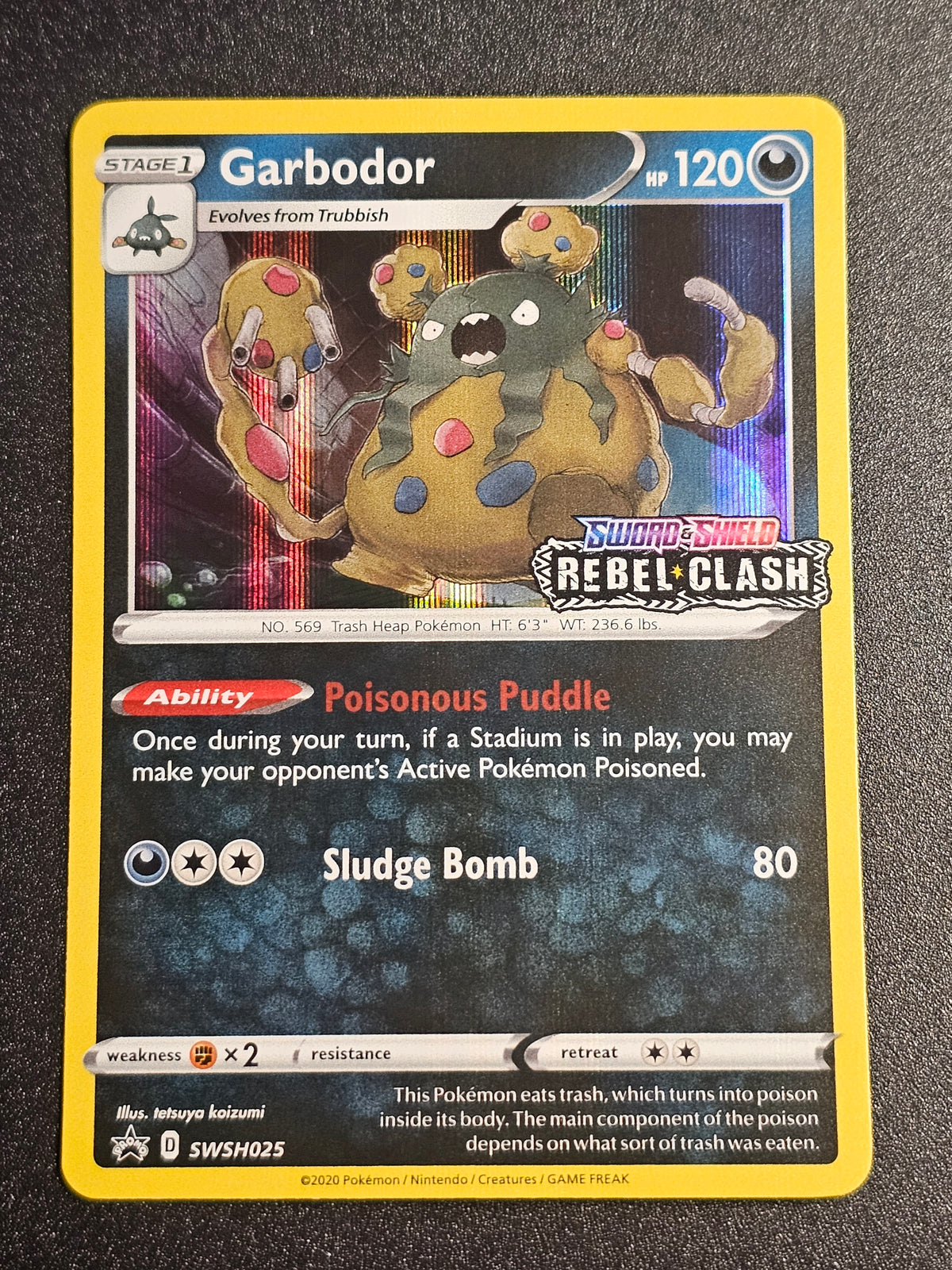 Pokemon TCG - Garbodor SWSH025 Pre Release Promo