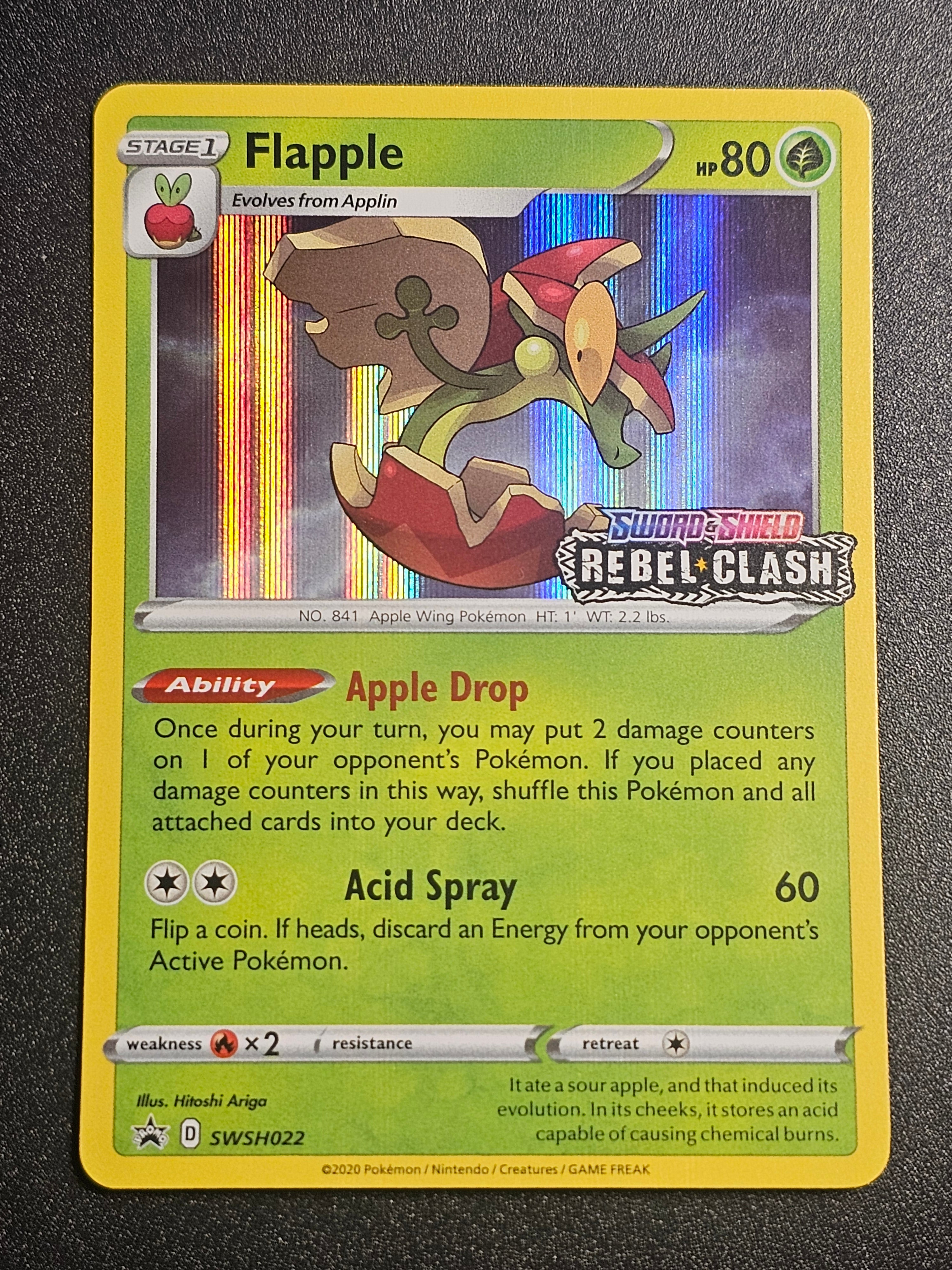 Pokemon TCG - Flapple SWSH022 Pre Release Promo