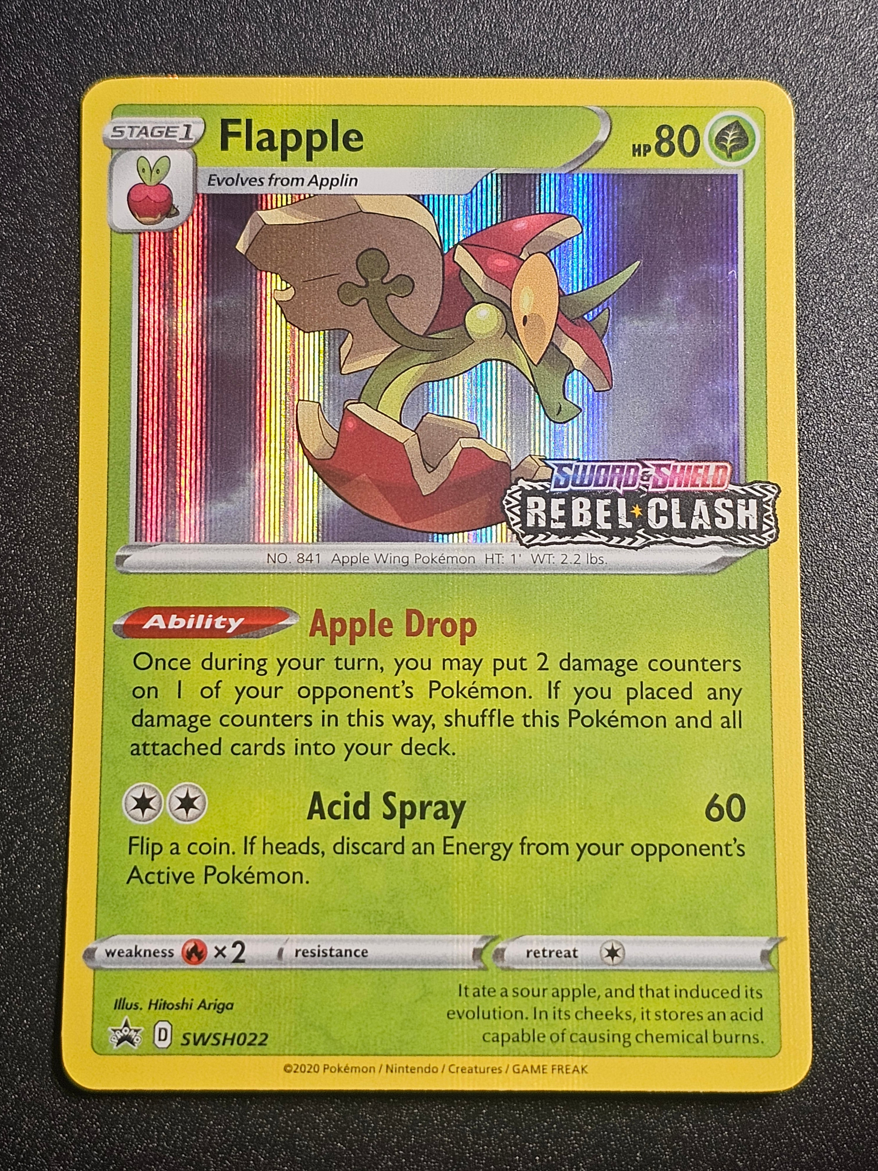 Pokemon TCG - Flapple SWSH022 Pre Release Promo