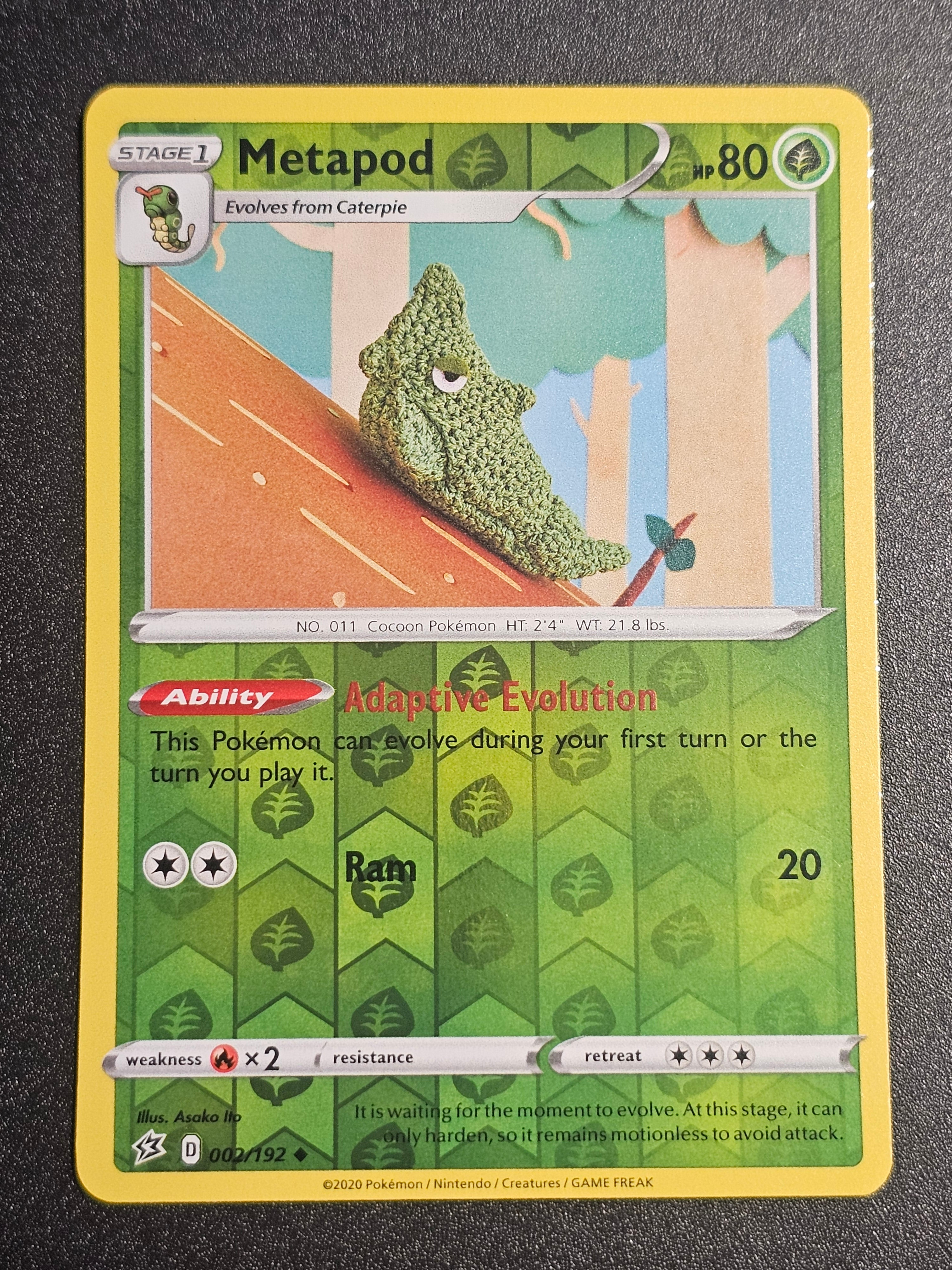 Pokemon TCG - Metapod 002/192 Reverse Holo Rebel Clash