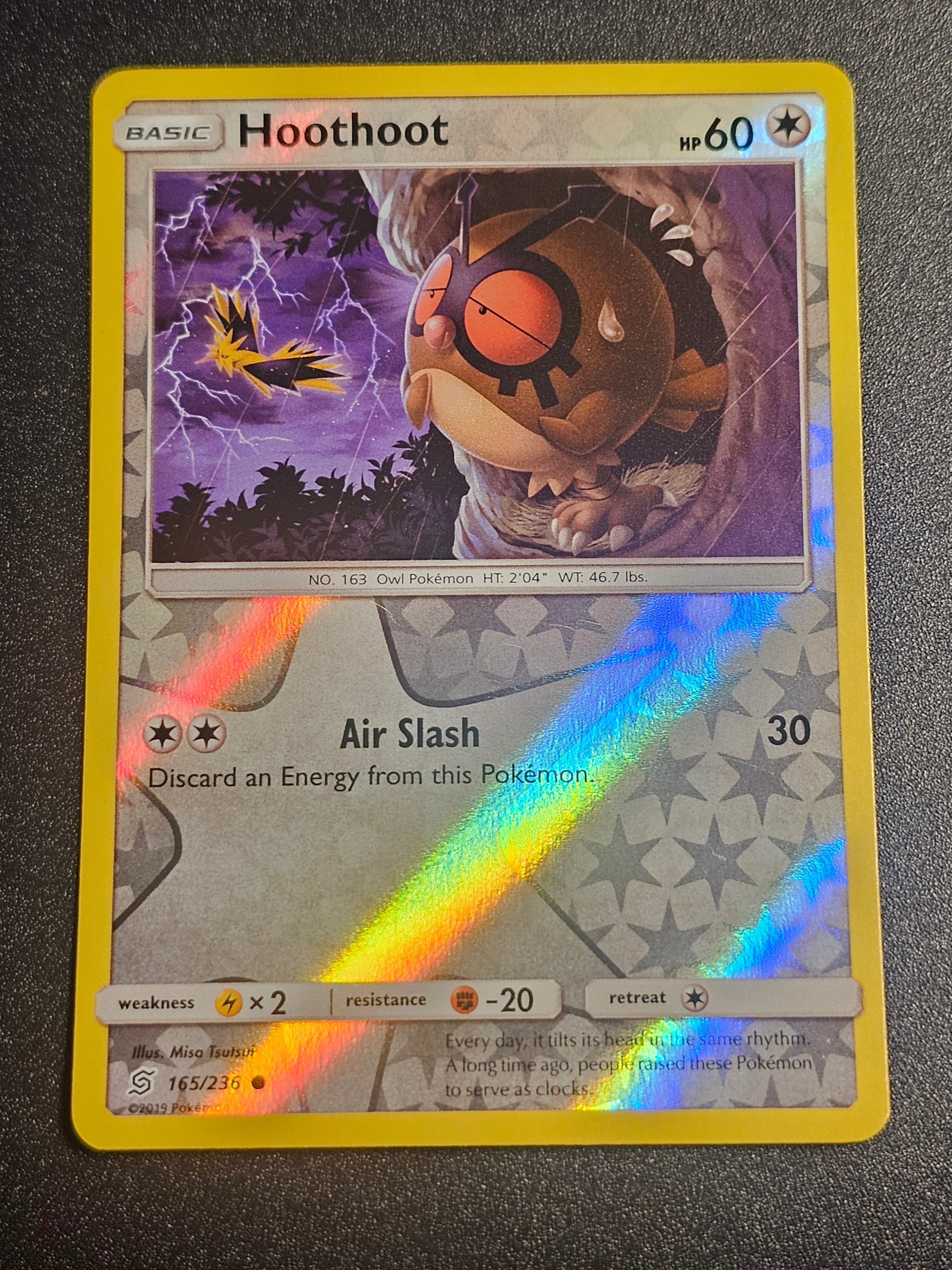 Pokemon TCG - Hoothoot 165/236 Reverse Holo Unified Minds