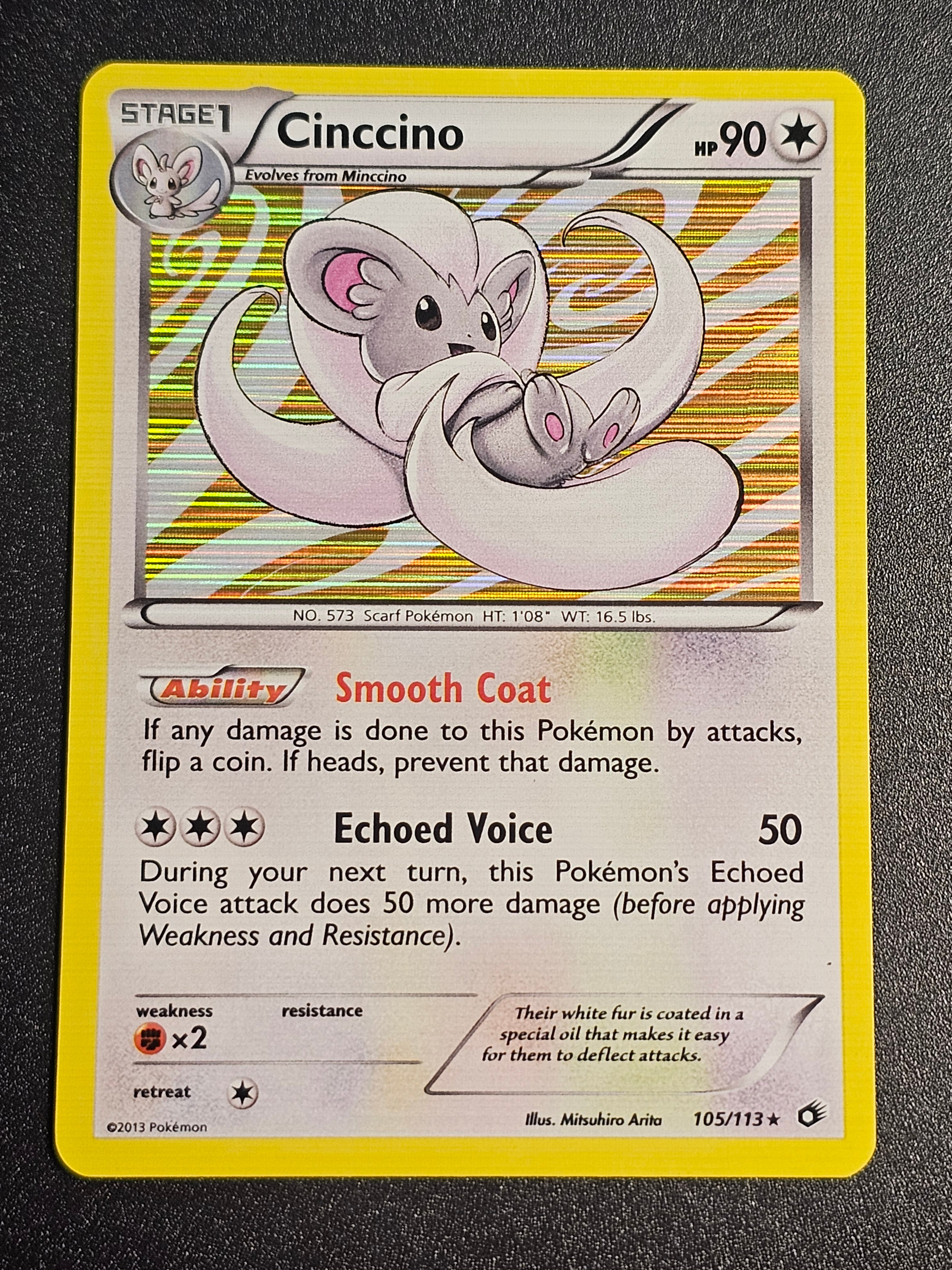 Pokemon TCG - Cinccino HOLO 105/113 Legendary Treasures