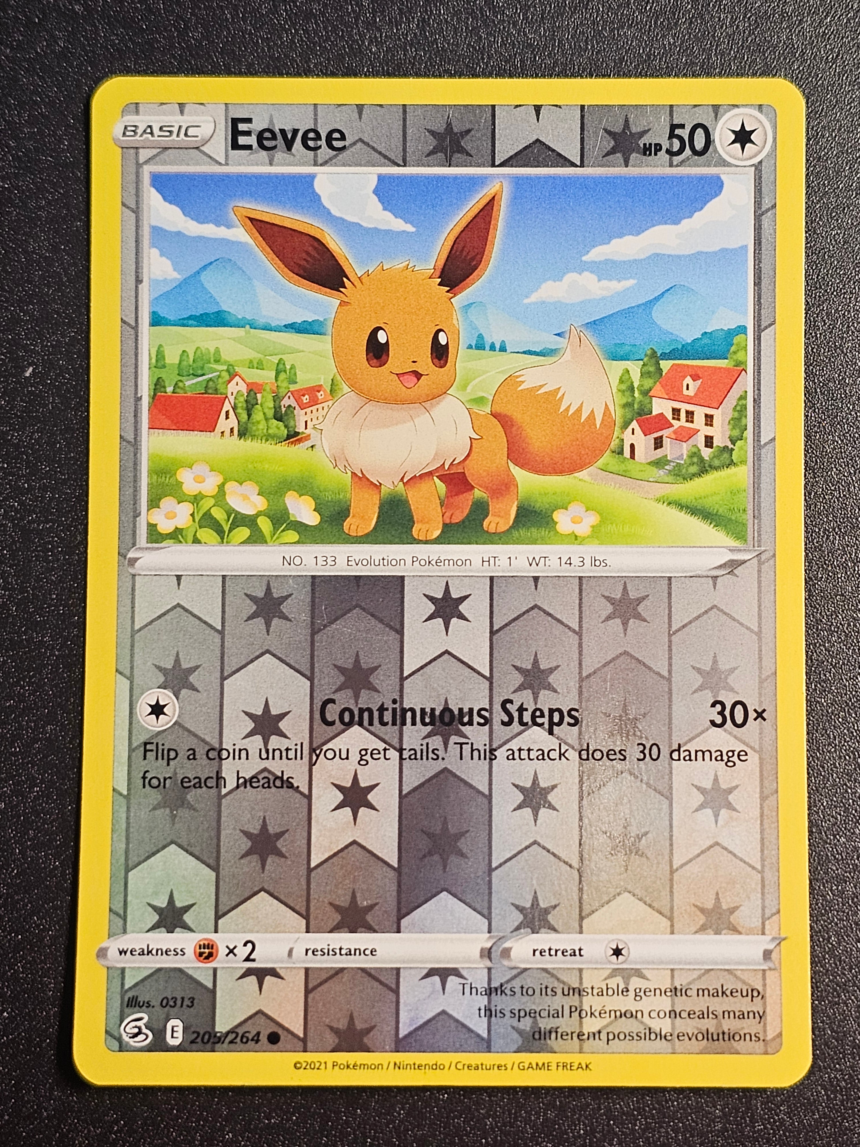 Pokemon TCG - Eevee 205/264 Reverse Holo Fusion Strike