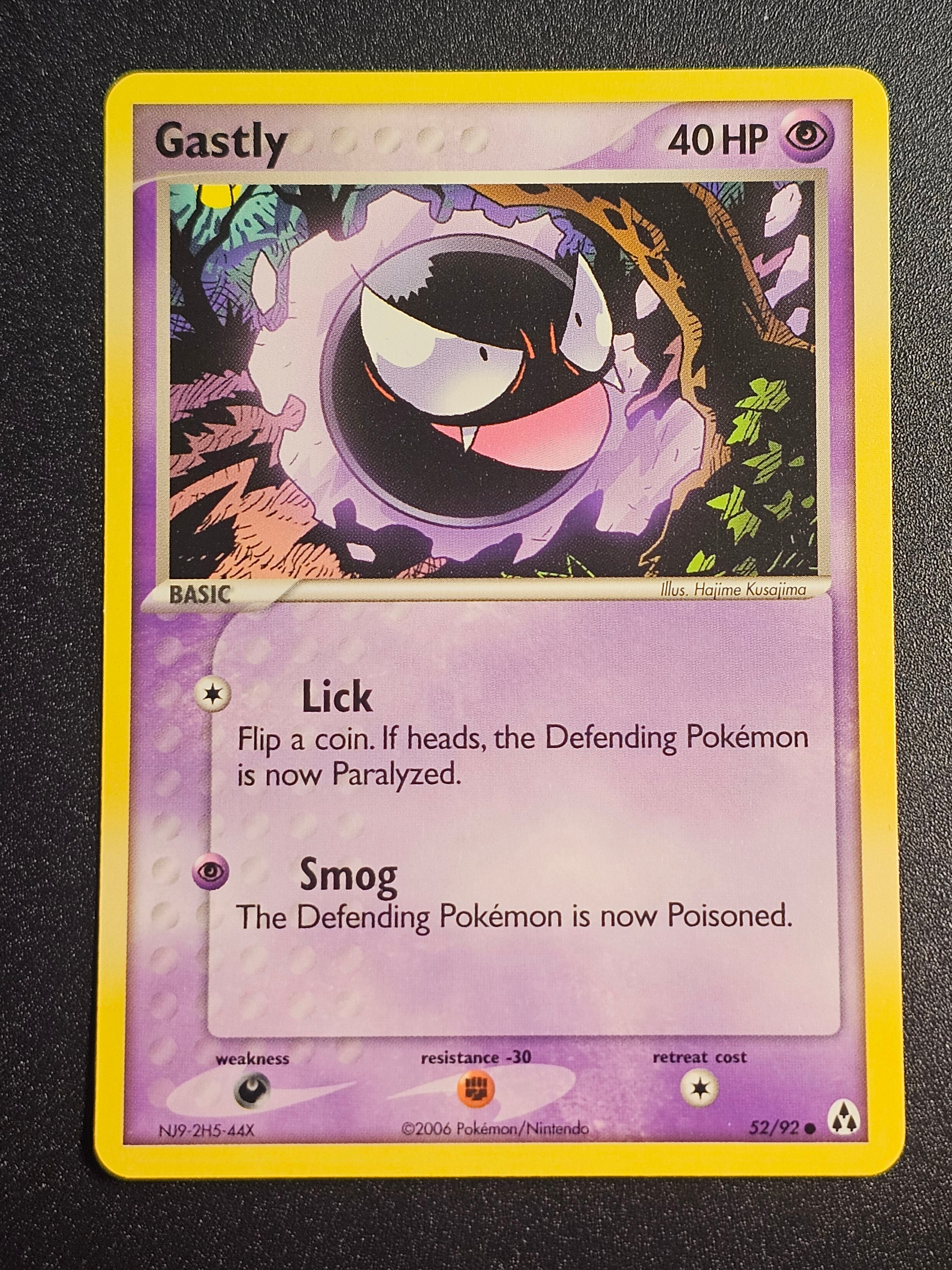 Pokemon TCG - Gastly 52/92 Legend Maker