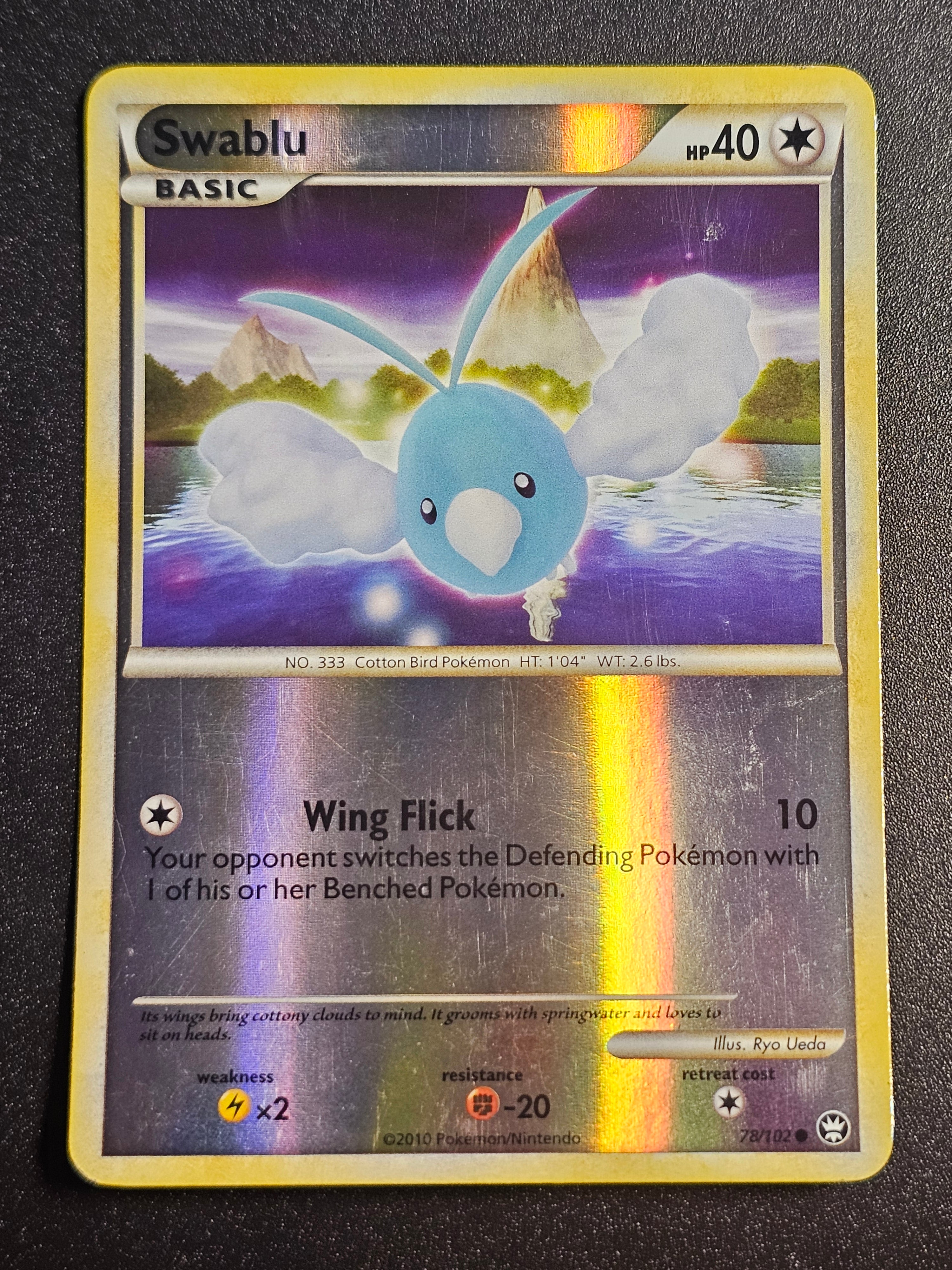 Pokemon TCG - Swablu 78/102 Reverse Holo HGSS Triumphant