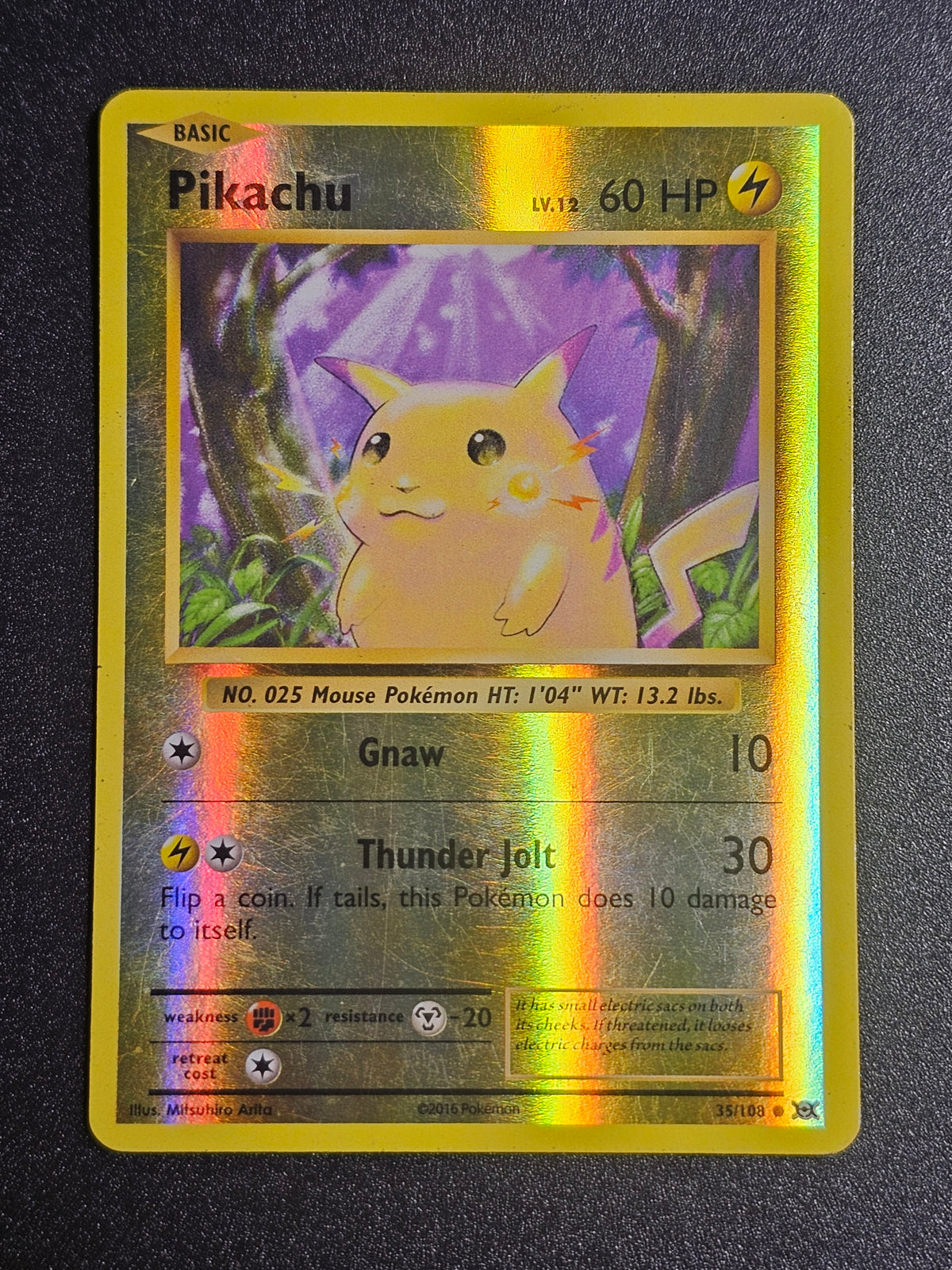 Pokemon TCG - Pikachu 35/108 Reverse Holo Evolutions
