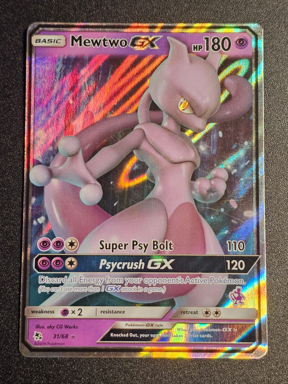 Pokemon TCG - Mewtwo GX 31/68 Stamped