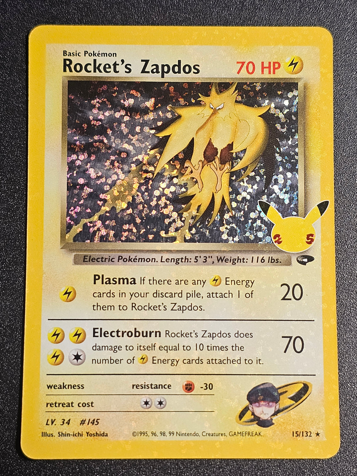 Pokemon TCG - Rocket's Zapdos 15/132 Celebrations