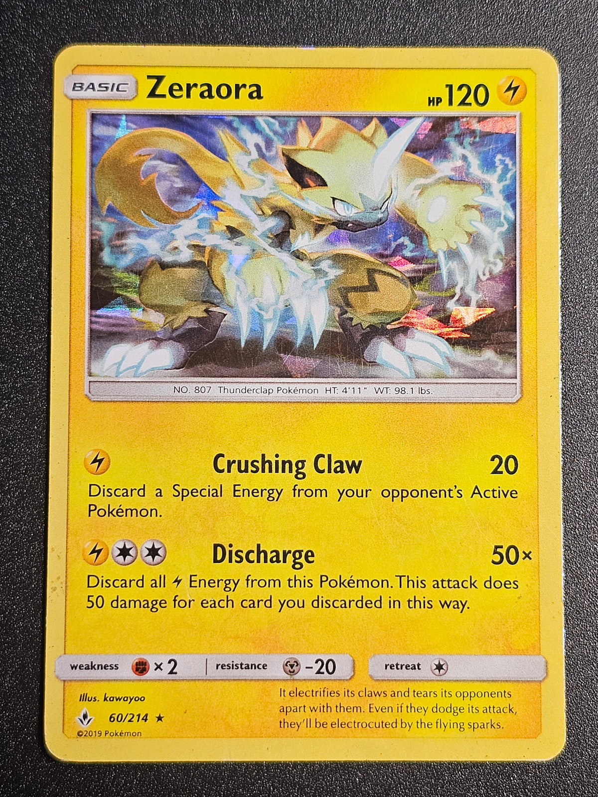 Pokemon TCG - Zeraora 60/214 Holo Unbroken Bonds