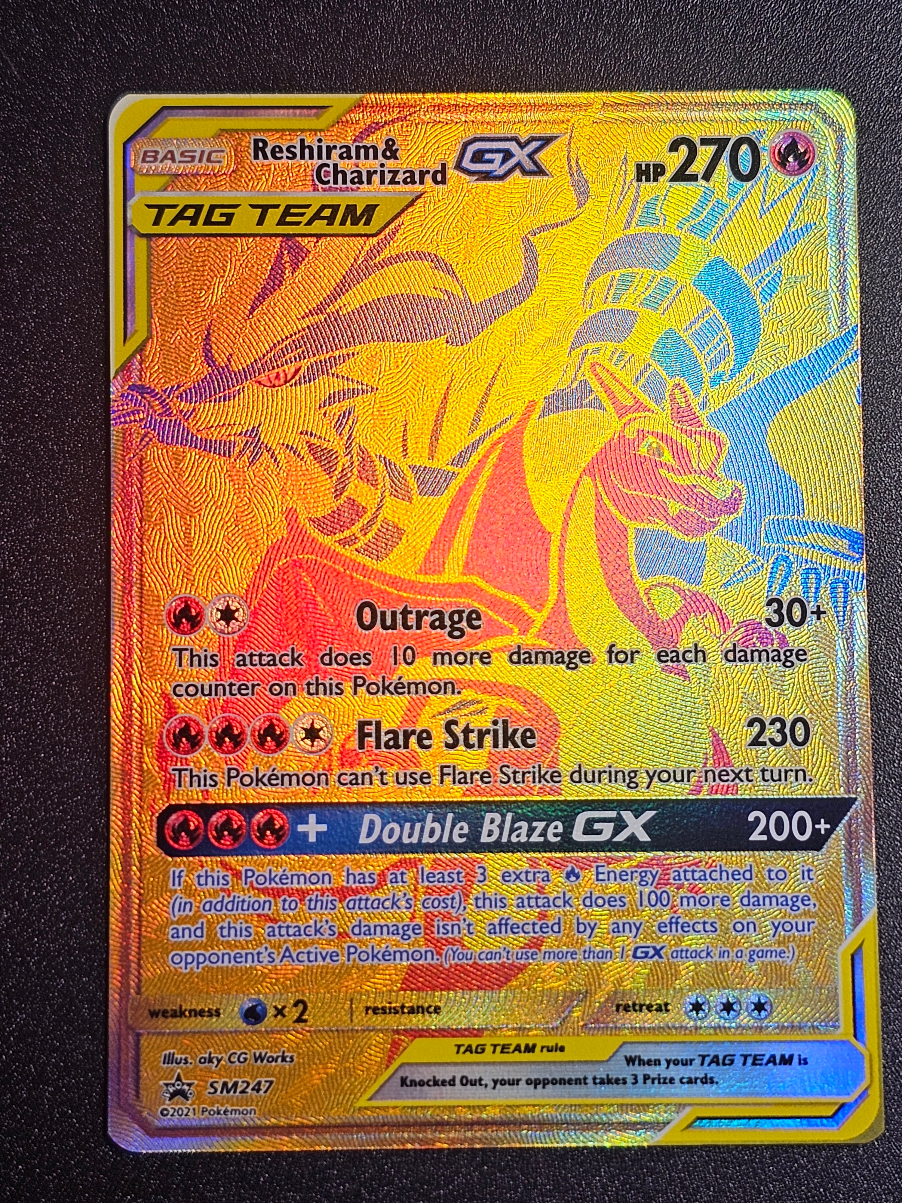 Pokemon TCG - Reshiram & Charizard GX SM247 Promo