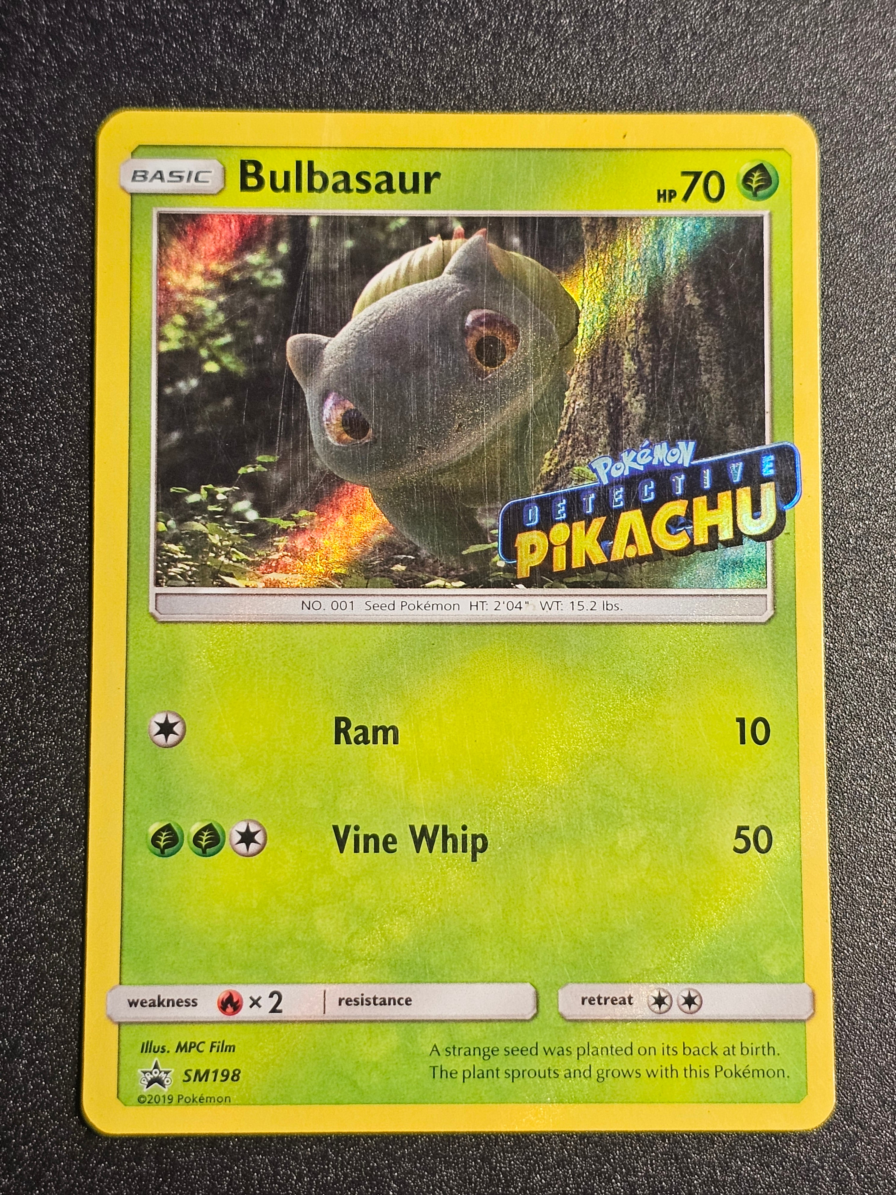 Pokemon TCG - Bulbasaur SM198 Promo Detective Pikachu