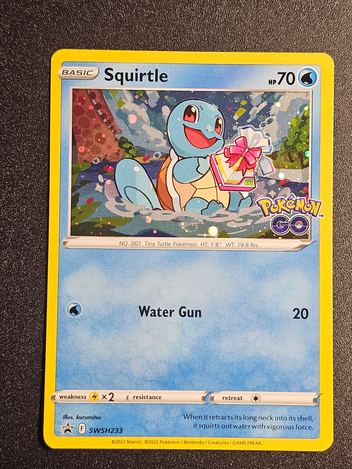 Pokemon TCG - Squirtle SWSH233 Pokemon Go Cosmos Holo