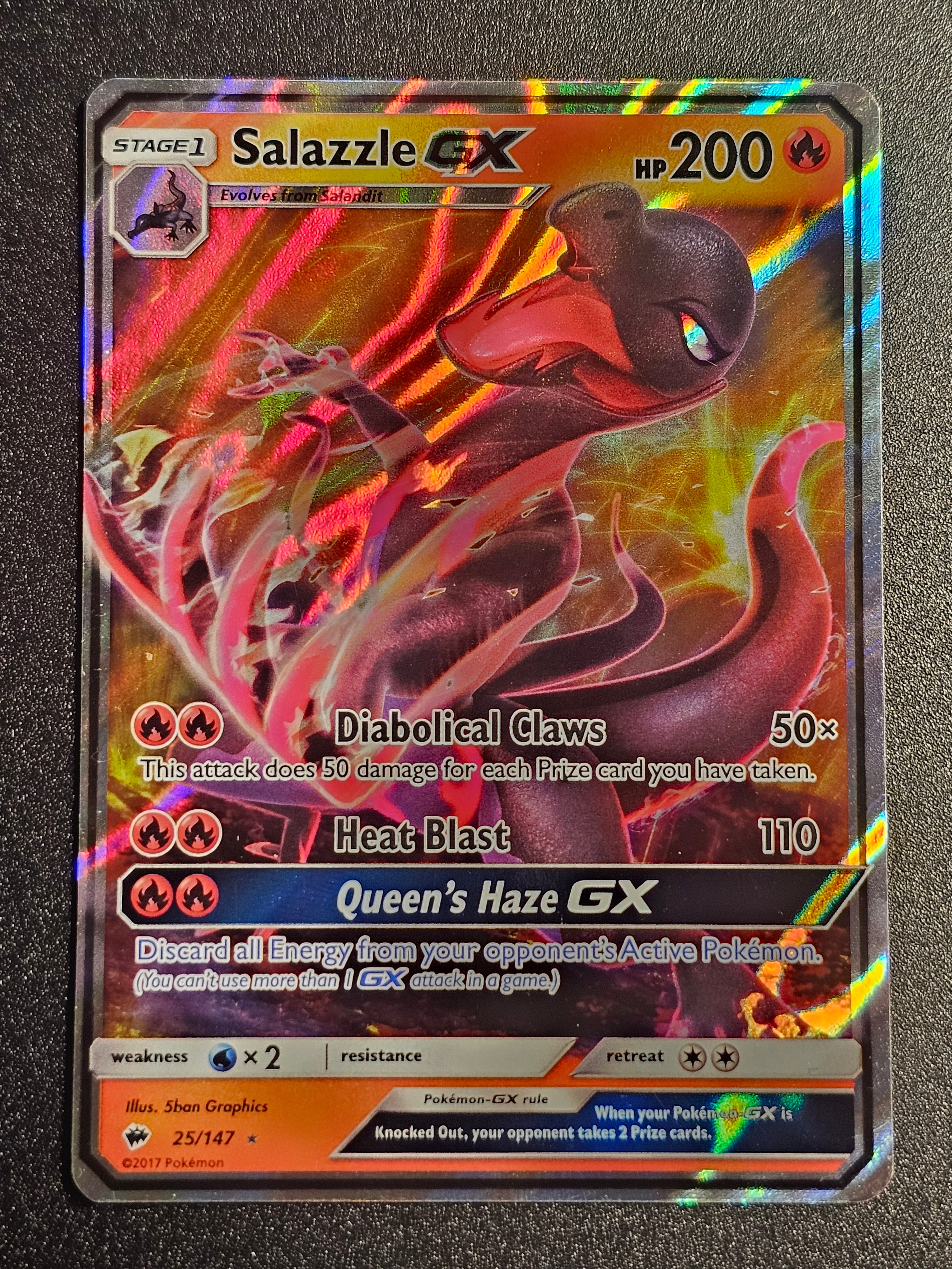Pokemon TCG - Salazzle GX 25/147 Burning Shadows