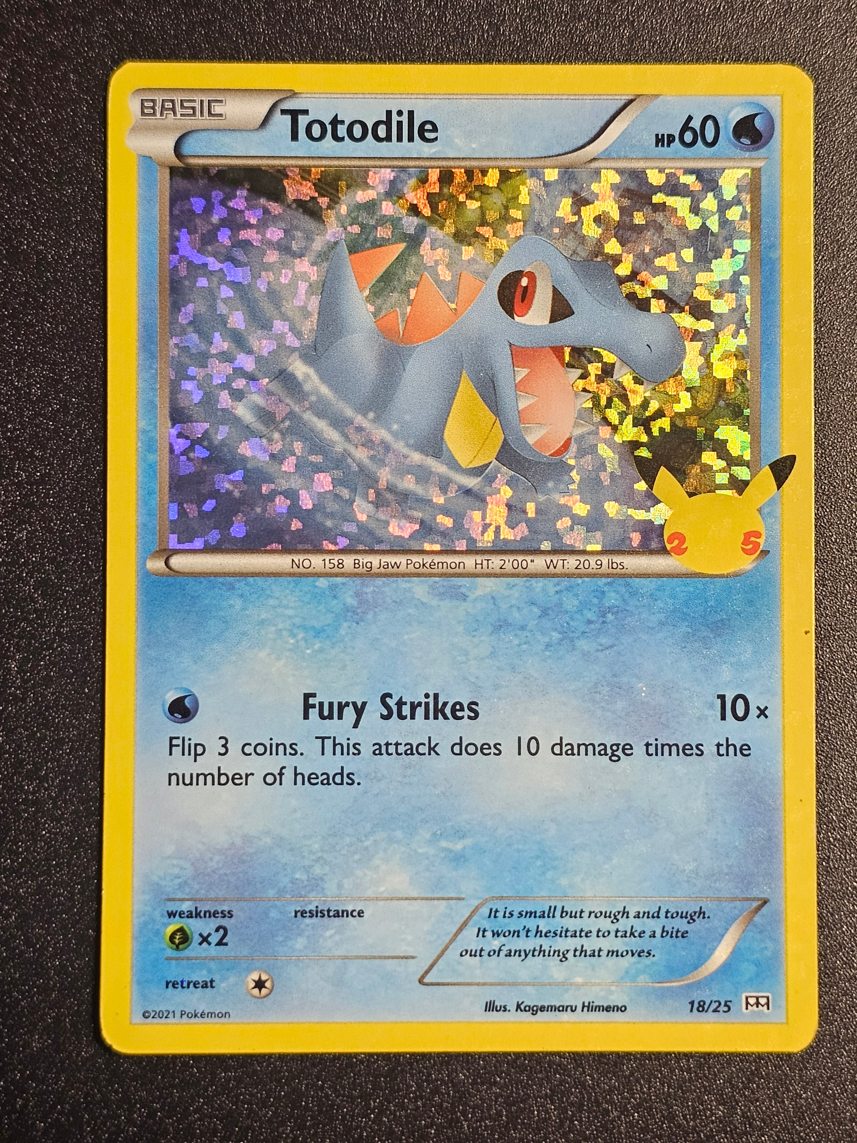 Pokemon TCG - Totodile 18/25 HOLO Mcdonalds
