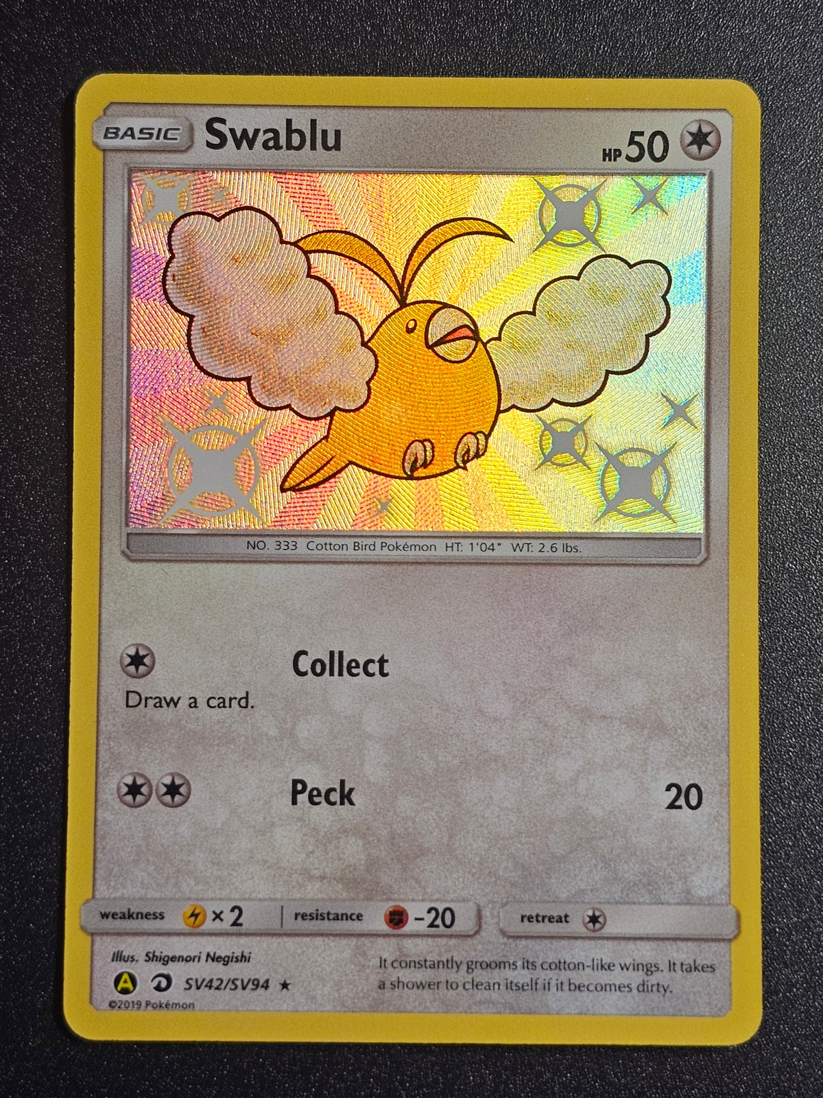 Pokemon TCG - Swablu SV42/SV94 Shiny Vault