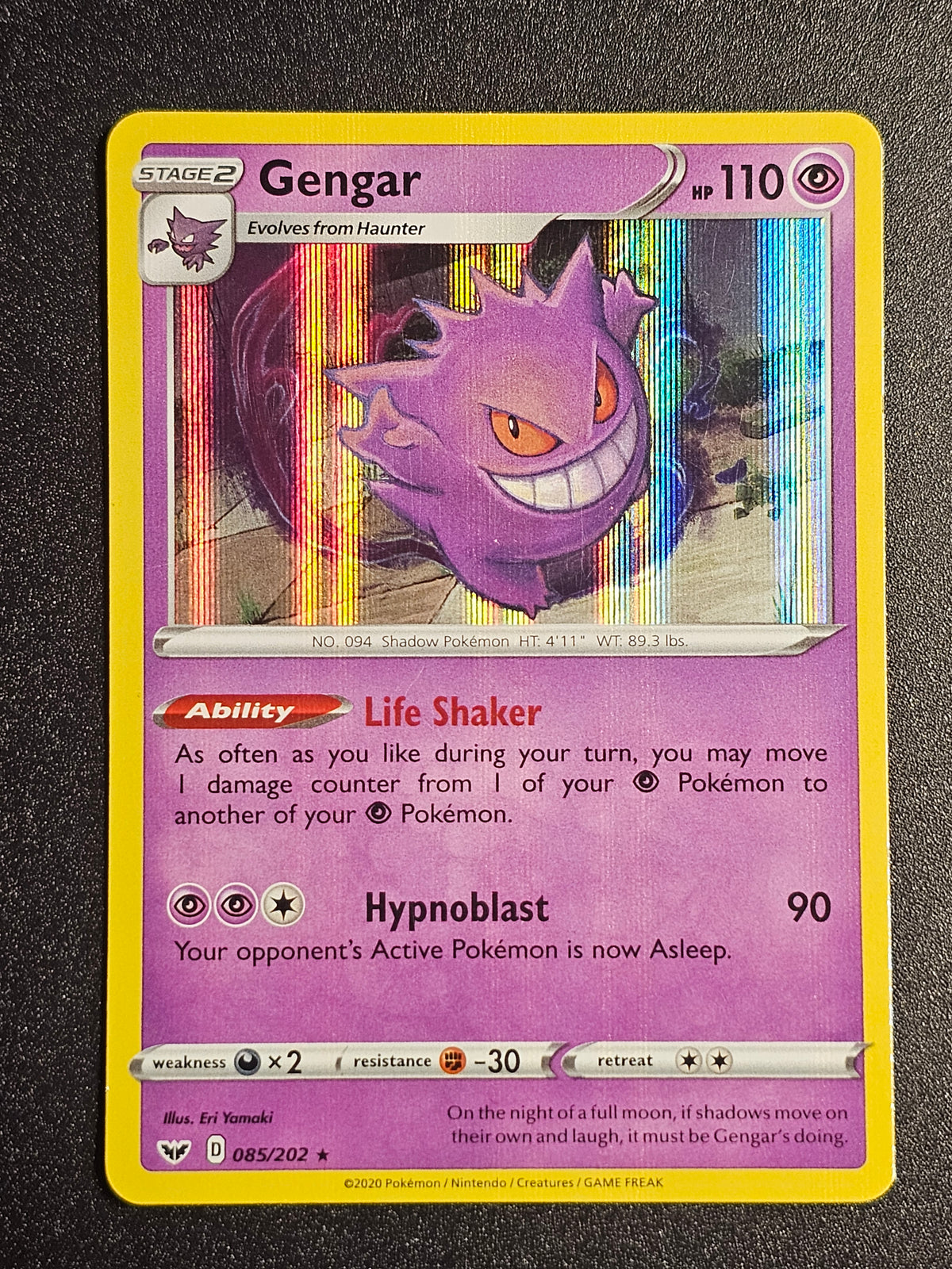 Pokemon TCG - Gengar 085/202 Holo Sword & Shield