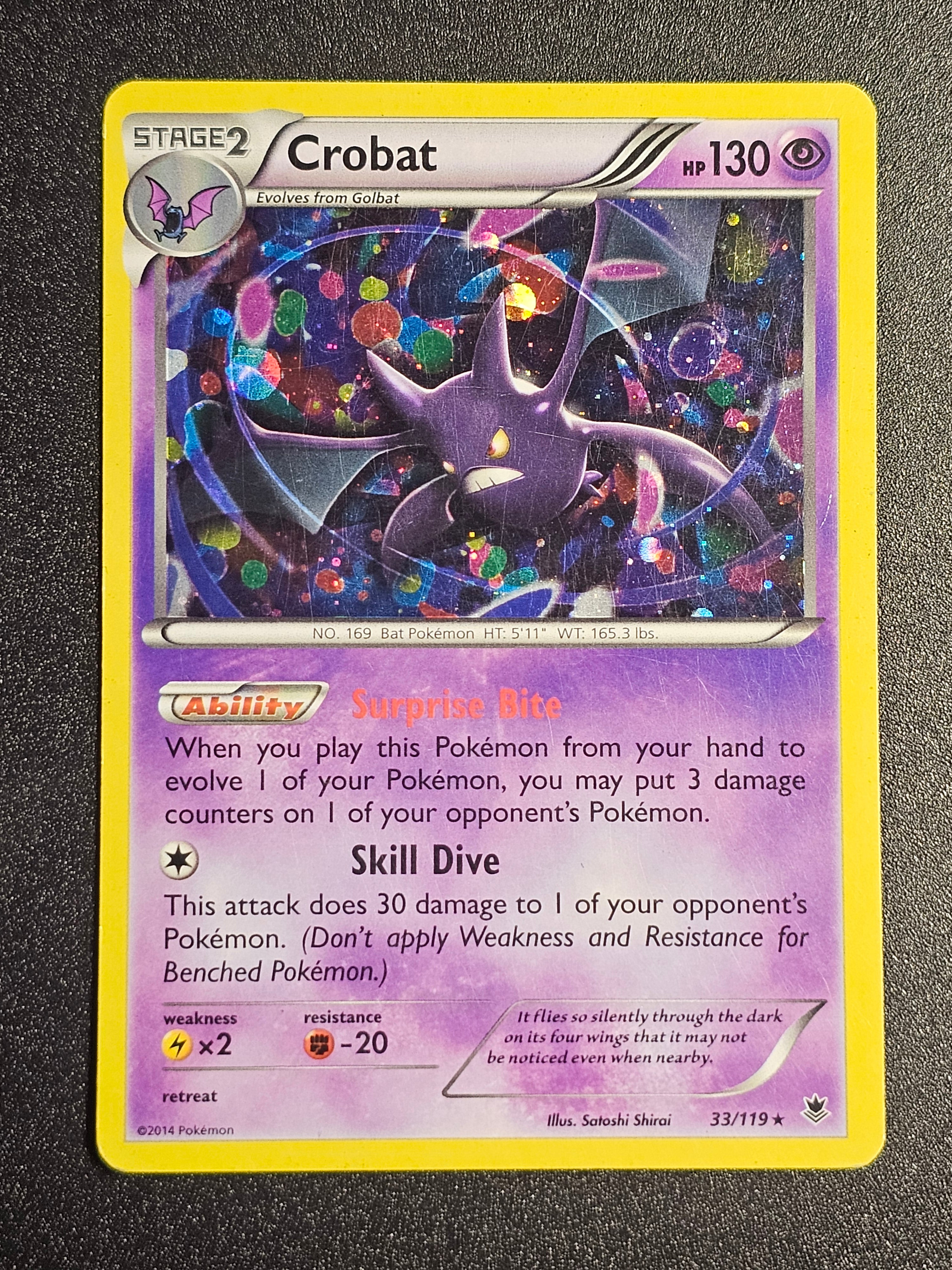 Pokemon TCG - Crobat 33/119 Cosmos Holo Phantom Forces