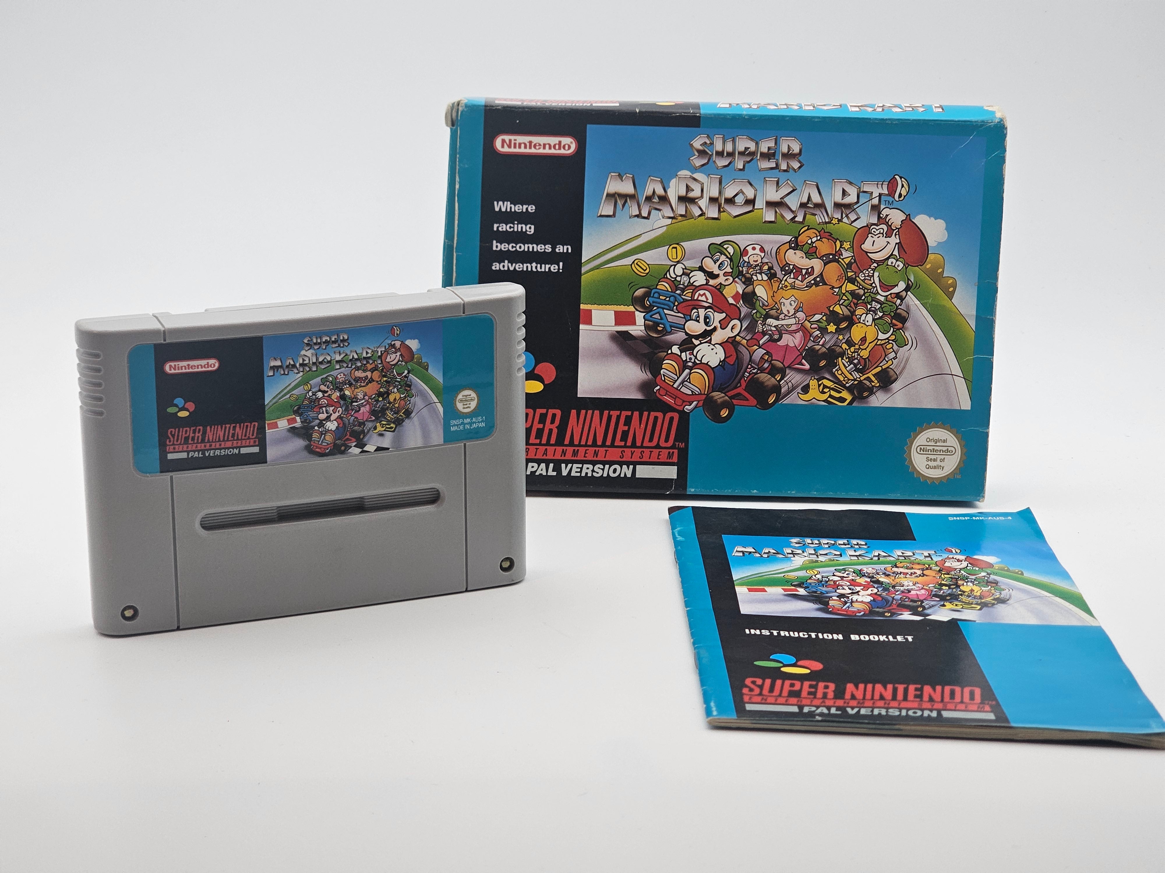 Super Nintendo - Super Mariokart PAL Boxed