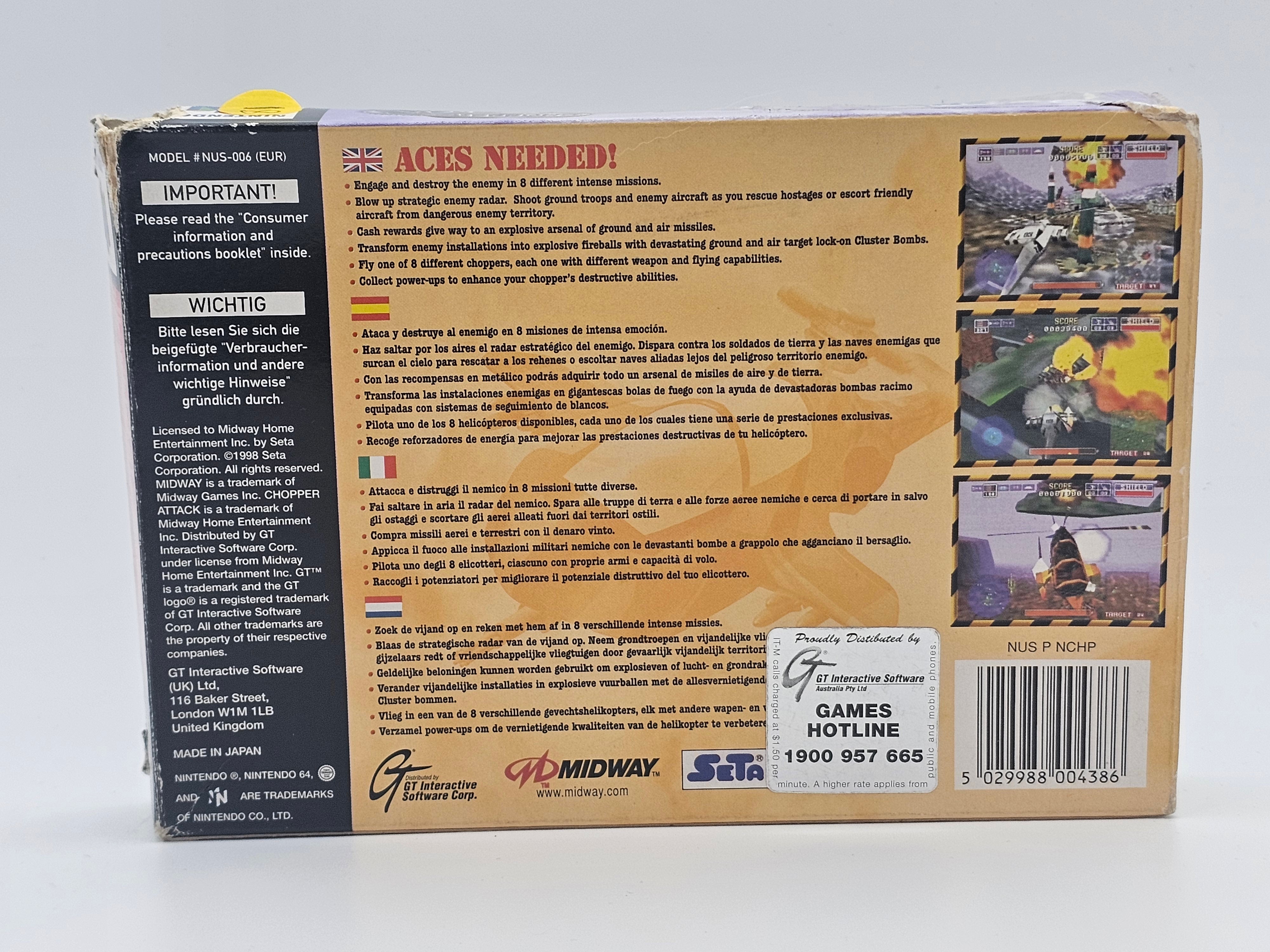 Nintendo 64 - Chopper Attack PAL Boxed