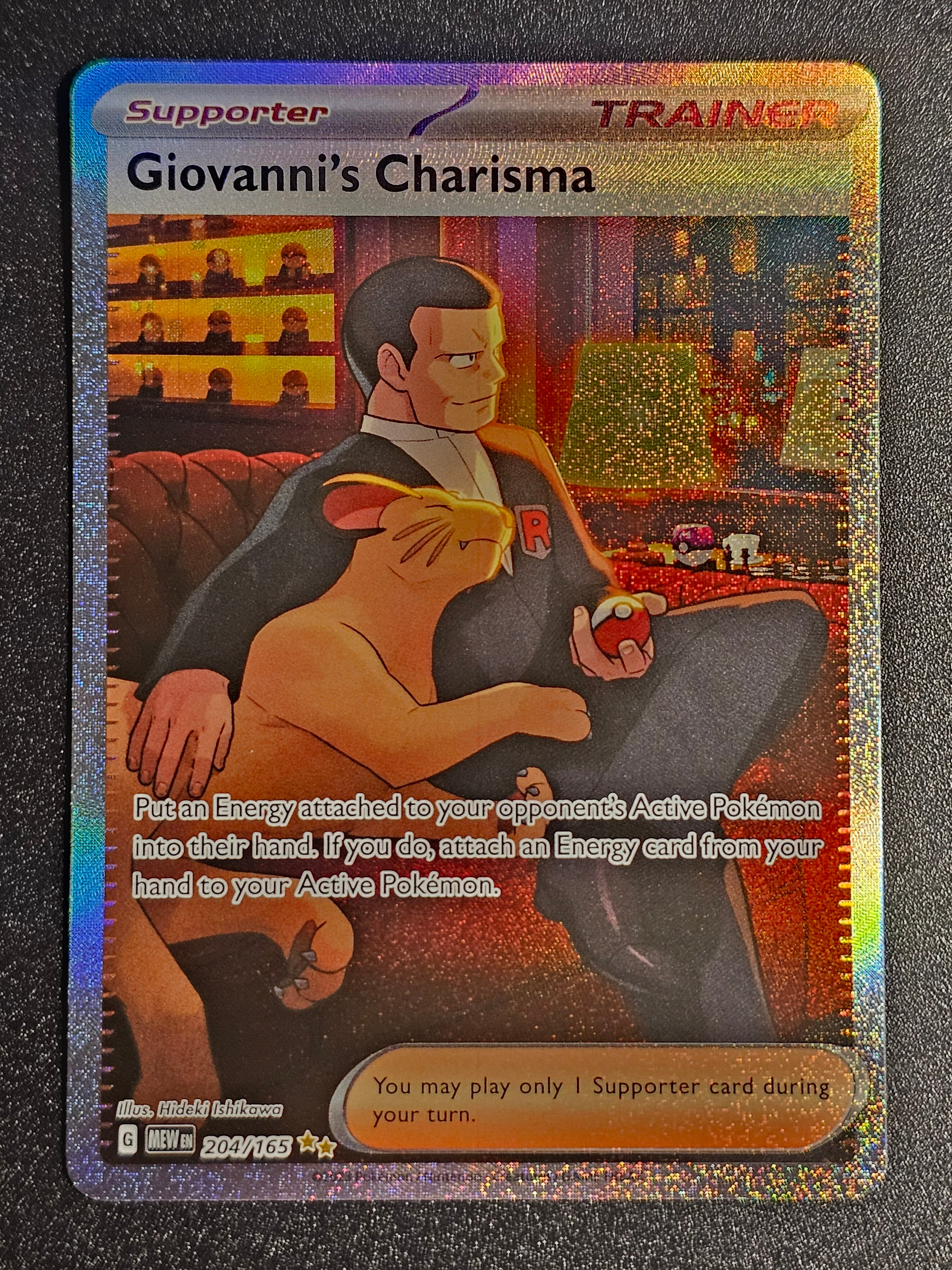Pokemon TCG - Giovanni's Charisma 204/165 151