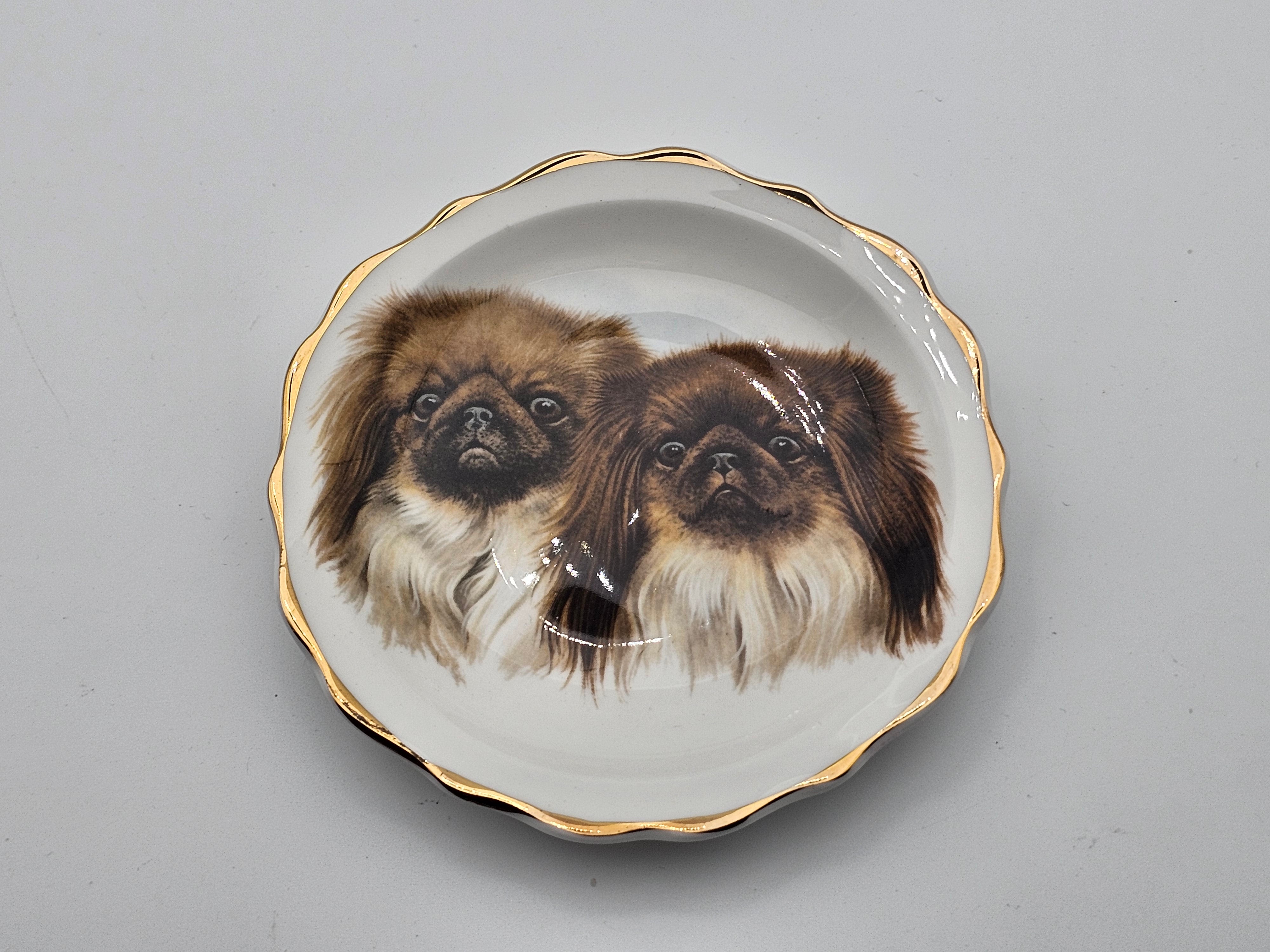 Pekingese Vintage Collectable Plate Bone China Argyle