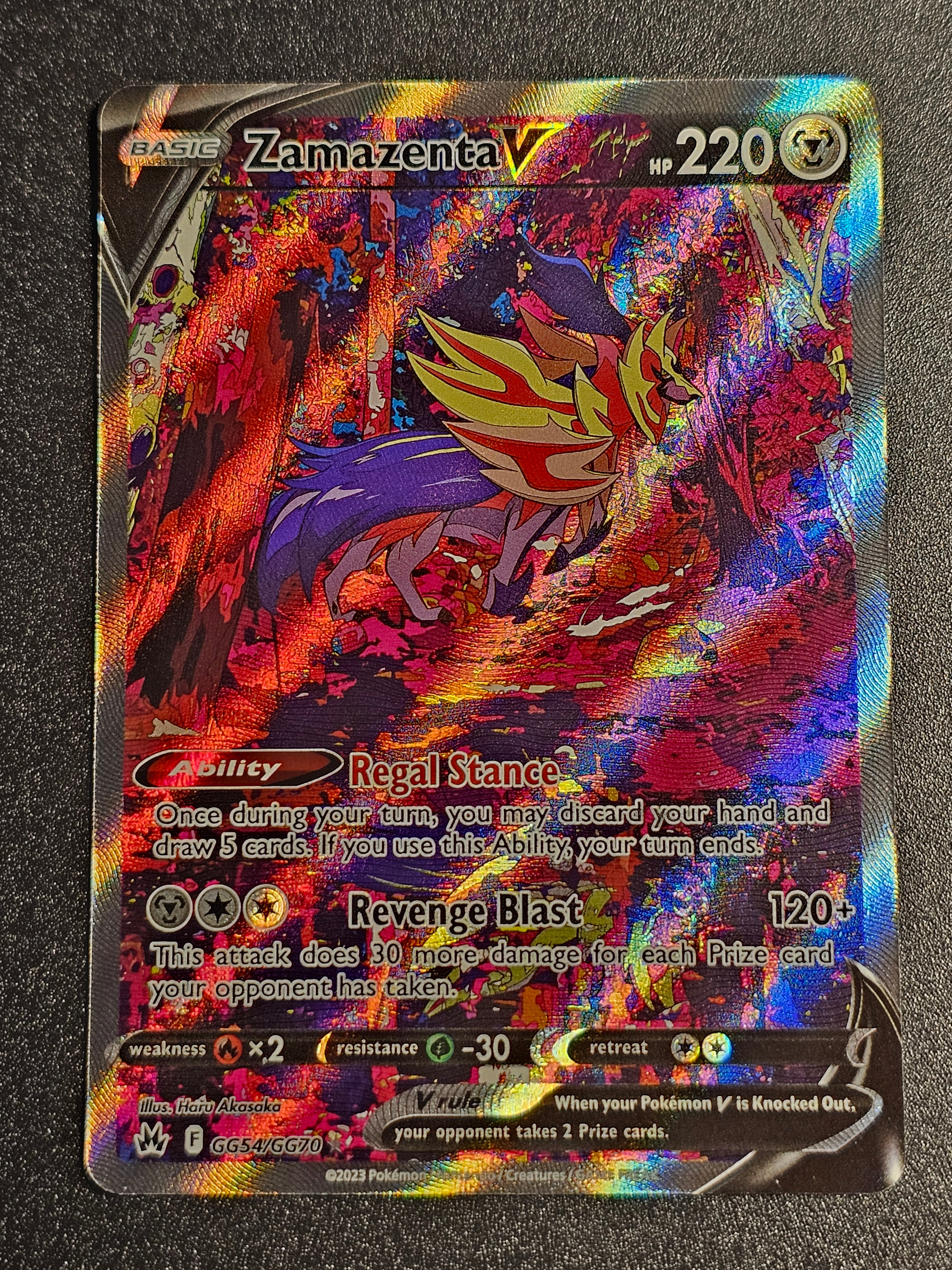 Pokemon TCG -  Zamazenta V GG54/GG70 Crown Zenith