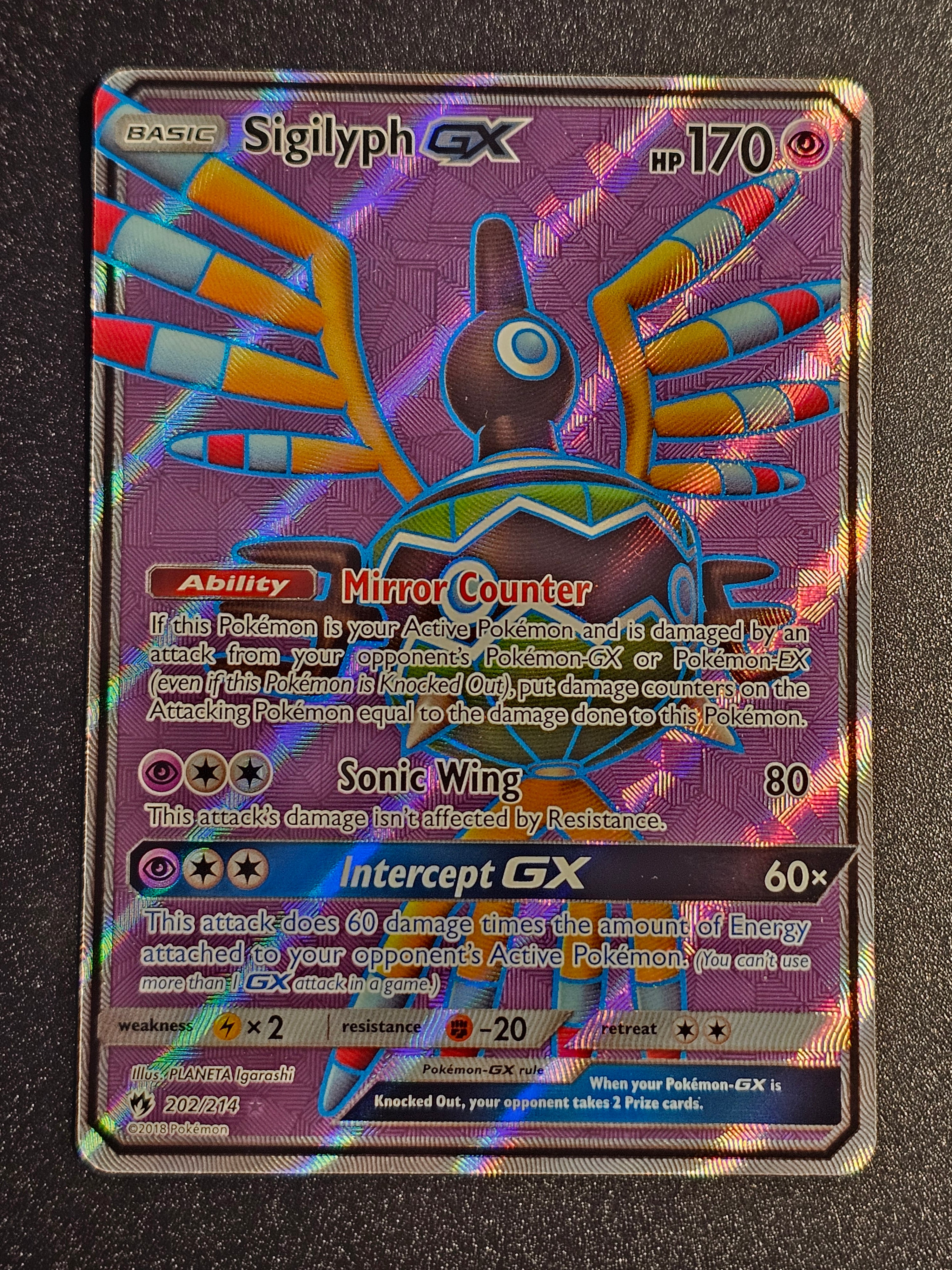 Pokemon TCG - Sigilyph GX 202/214 Lost Thunder