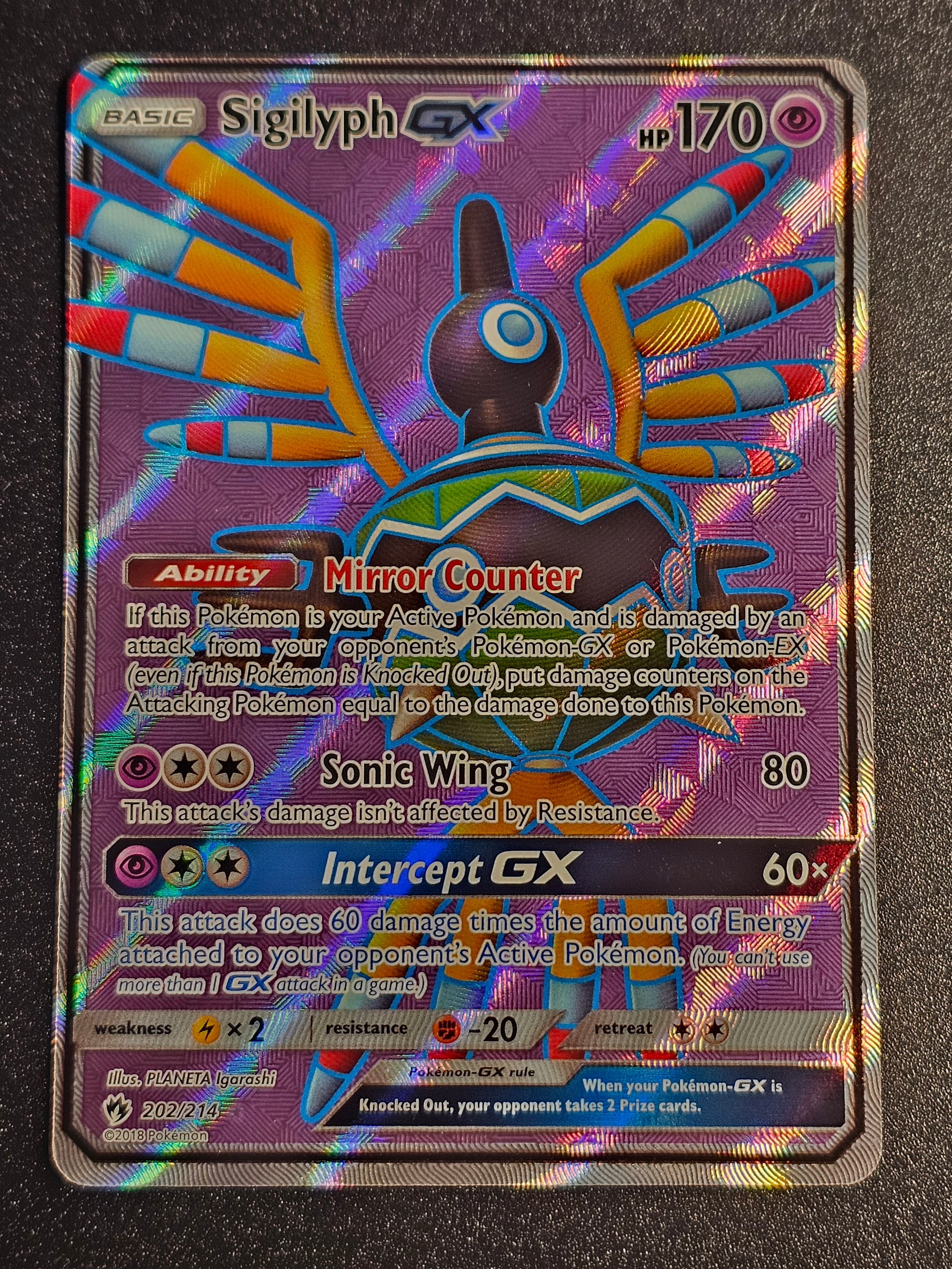 Pokemon TCG - Sigilyph GX 202/214 Lost Thunder