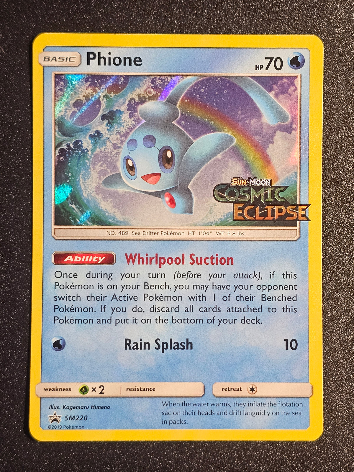 Pokemon TCG - Phione SM220 Cosmic Eclipse Pre Release Promo