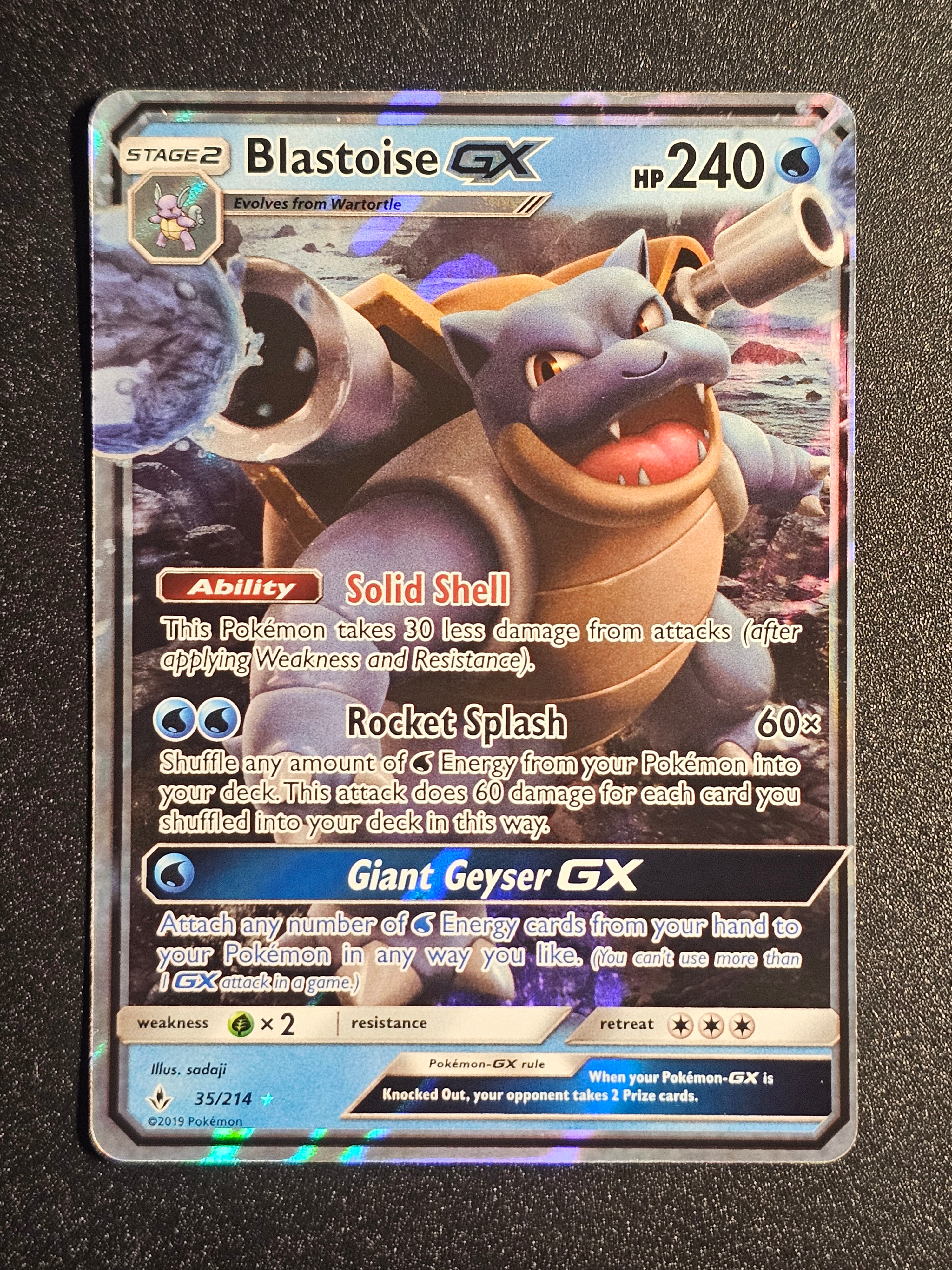 Pokemon TCG - Blastoise GX 35/214 Unbroken Bonds