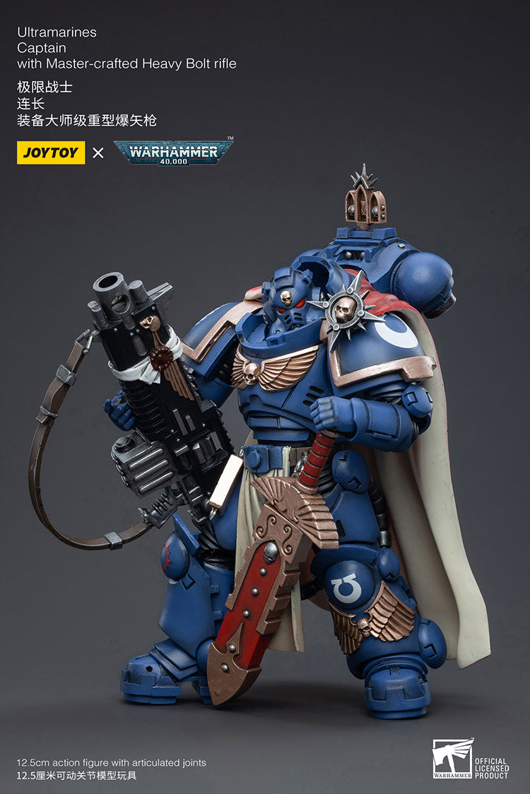 Warhammer Joytoy Ultramarines Captain With Master-crafted Heavy Bolt rifle