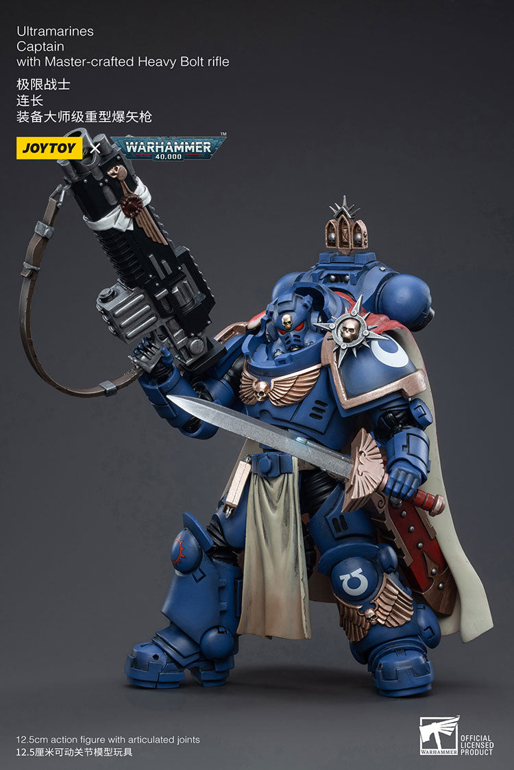 Warhammer Joytoy Ultramarines Captain With Master-crafted Heavy Bolt rifle