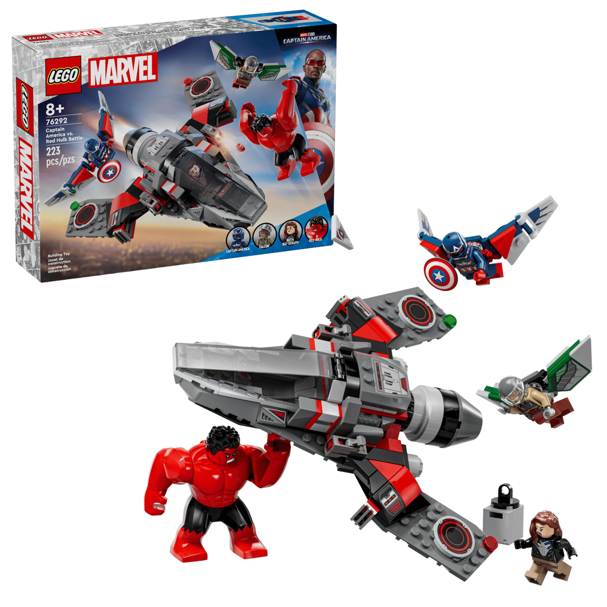 LEGO Marvel Captain Ameriva vs. Red Hulk Battle